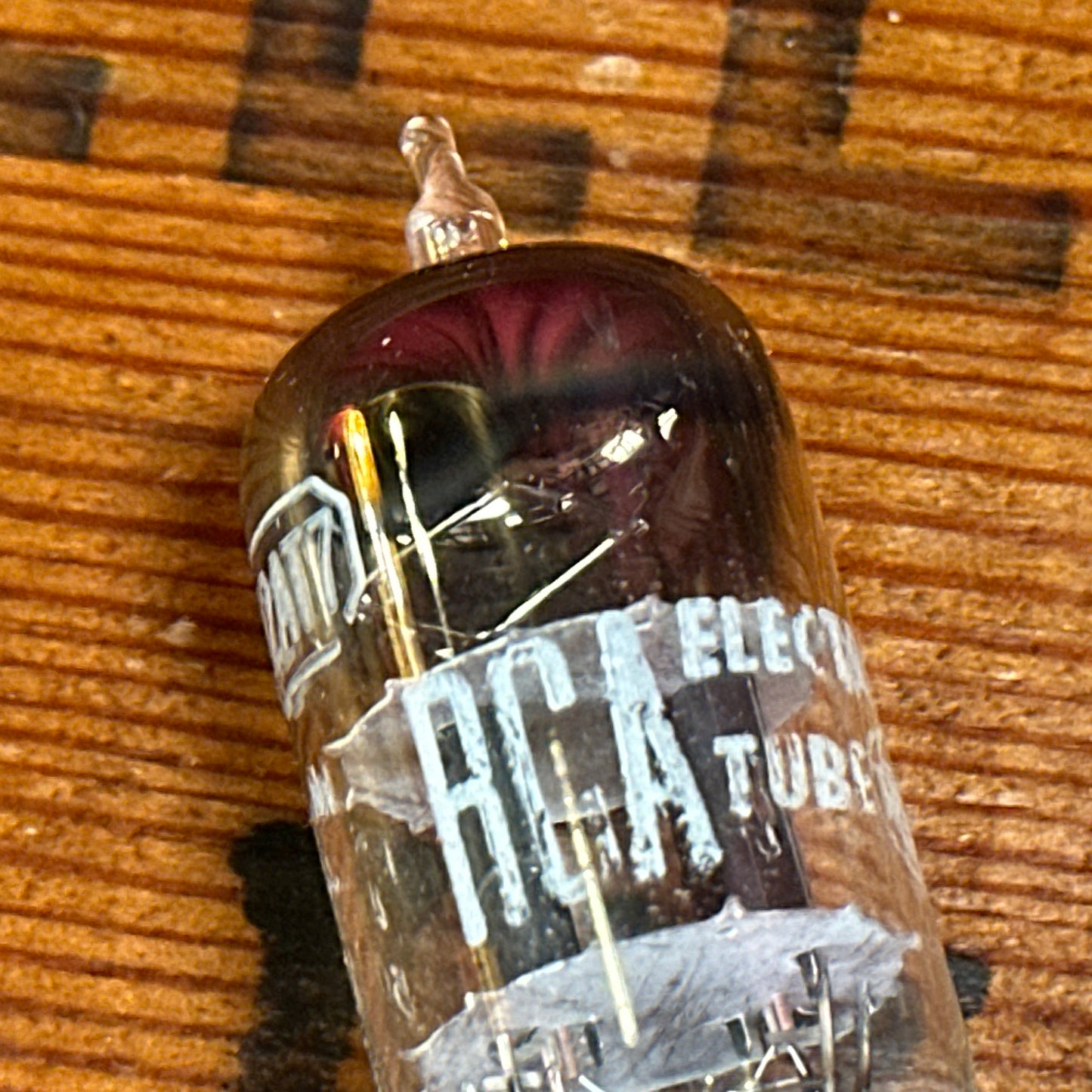 Vintage RCA 12AT7 Preamp Tube Black Plate ECC81 Valve Square Getter NOS #256
