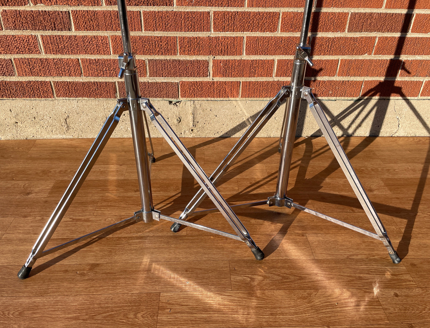 1970s Rogers Samson II 48-0512 Floor Cymbal Stand Pair Swiv-O-Matic