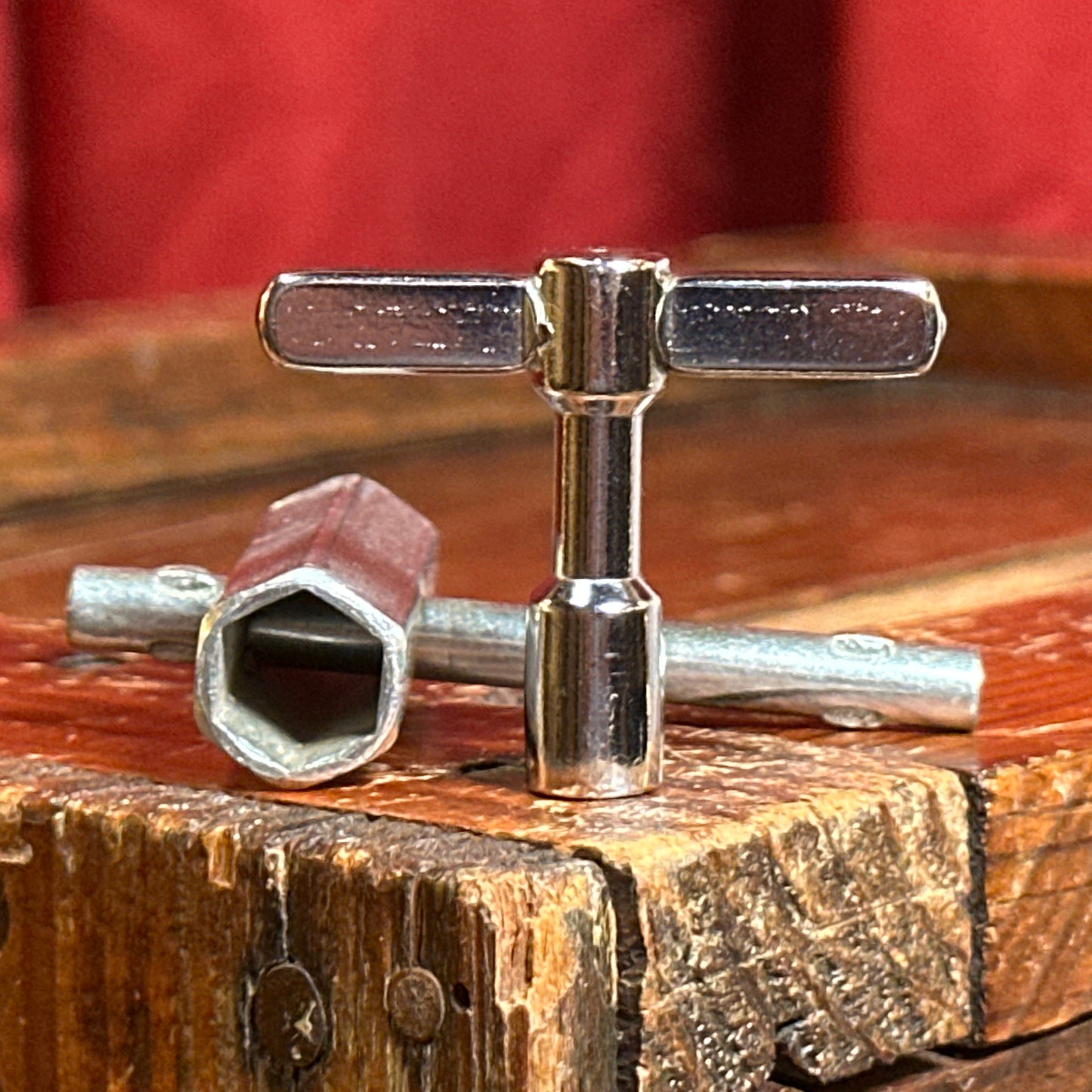 1960s Slingerland Drum Tuning Key & Rail Consolette Hex Wrench