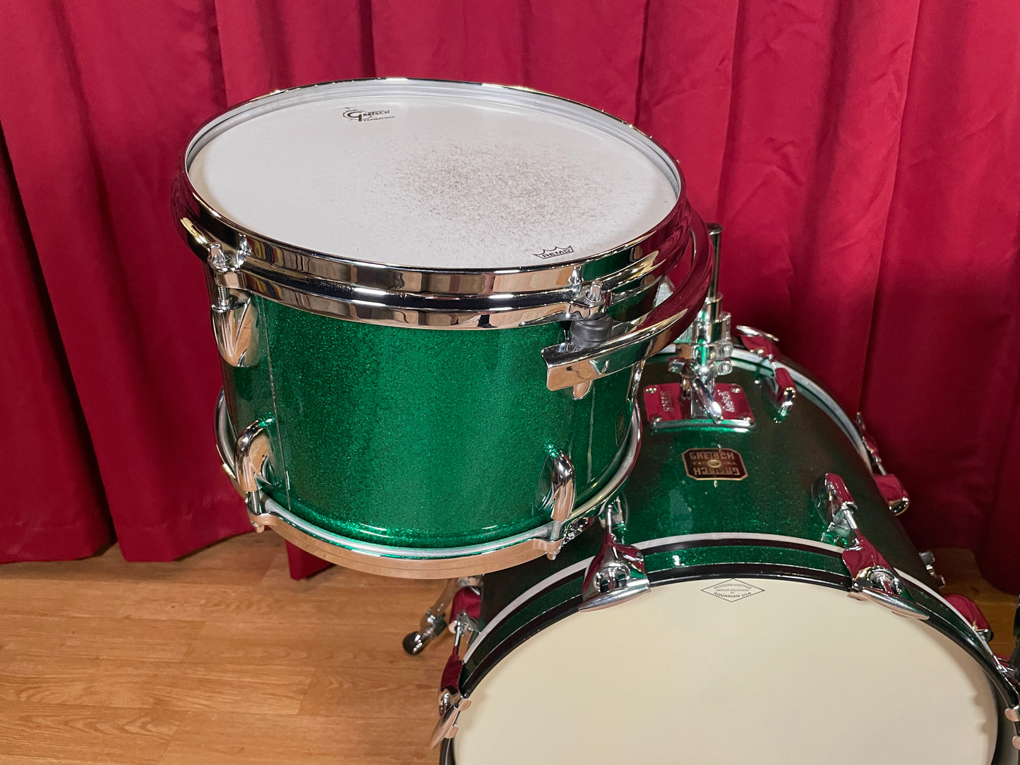 Gretsch USA Custom Bop Drum Set Green Sparkle 18/12/14