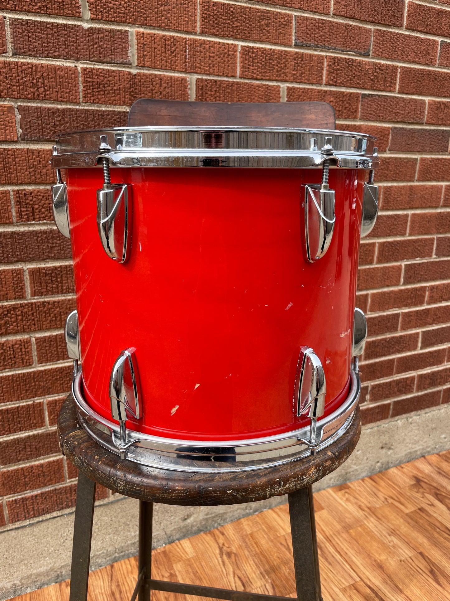 1980s Yamaha 12" Power Tour Custom Tom Drum Single Red Wood 12x10 10x12