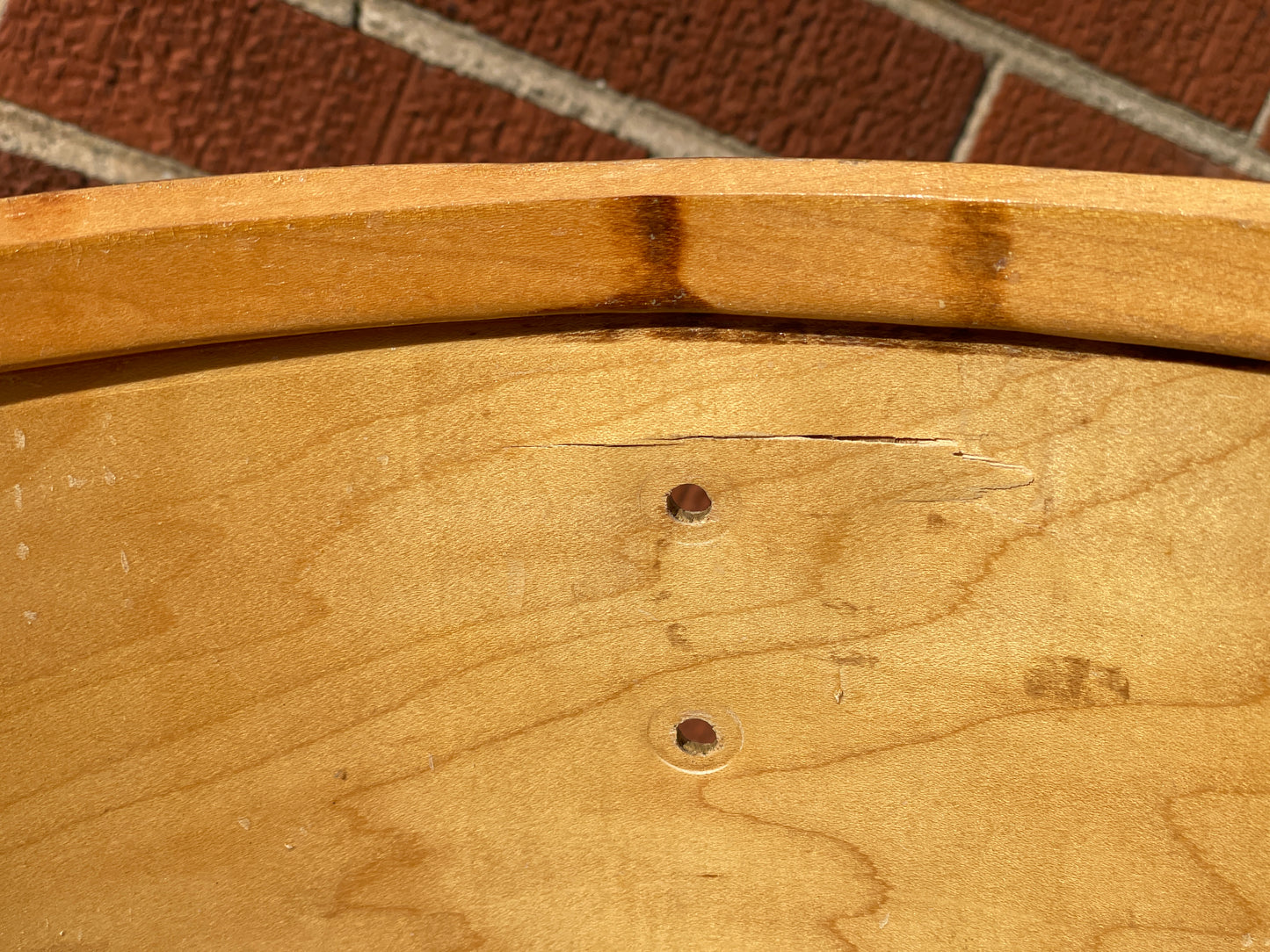1970s Ludwig 16x16 Floor Tom Drum Shell Walnut Thermo-Gloss