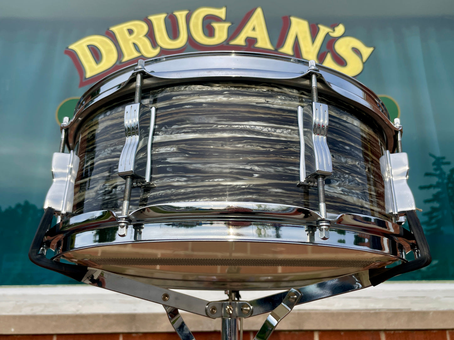 1966 Ludwig Jazz Festival 5x14 Snare Drum Oyster Black Pearl Ringo Starr, Side 3