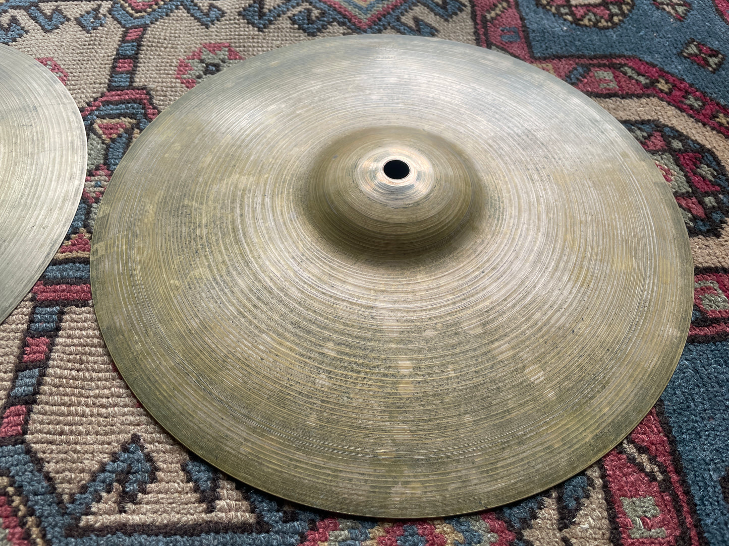 1950s 12" Zildjian A Small Stamp Hi-Hat Cymbal Pair 420g/482g