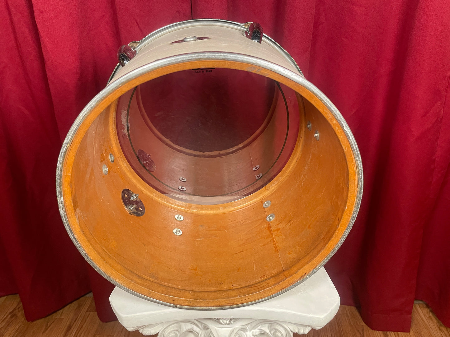 1975 Slingerland Sound King 9x13 Concert Tom Classic White Cordova Leatherette Wrap 13x9