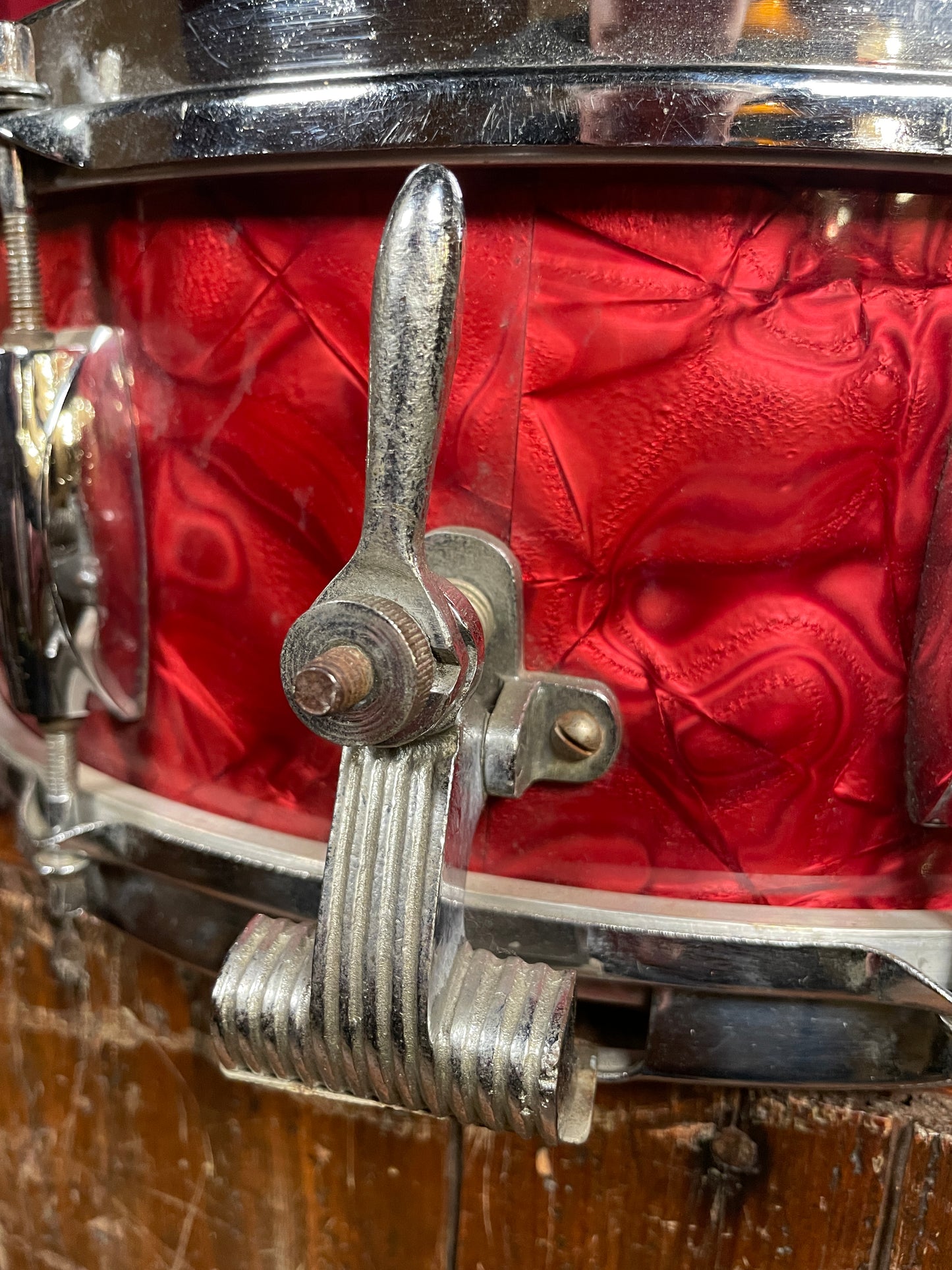1960s Gracy 5.5x14 Snare Drum Red Pearl 8-Lug MIJ