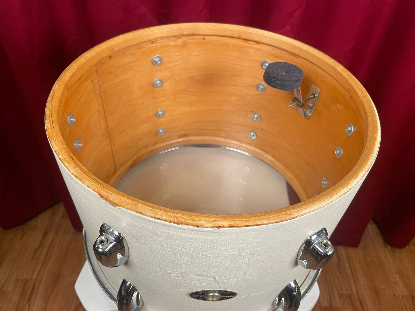 1975 Slingerland Sound King 9x13 Tom Classic White Cordova Leatherette Wrap 13x9