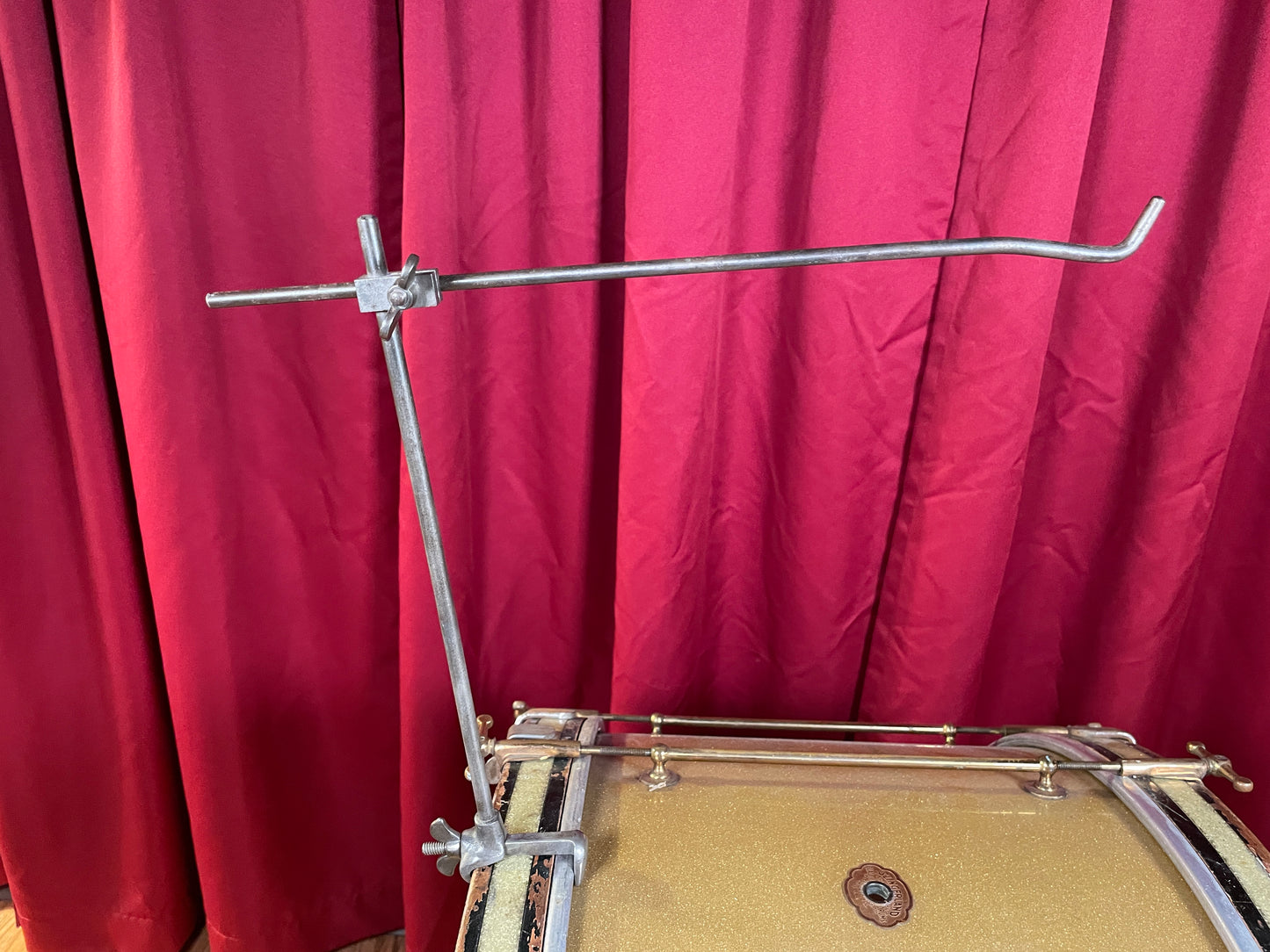 1920s Ludwig No. 476 Upright Crash Cymbal Holder Hoop Mounted Cymbal Arm