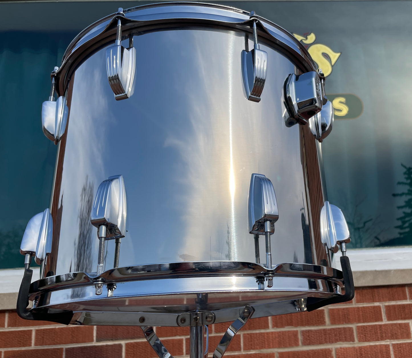 1970s Ludwig 12x15 Stainless Steel Tom Drum