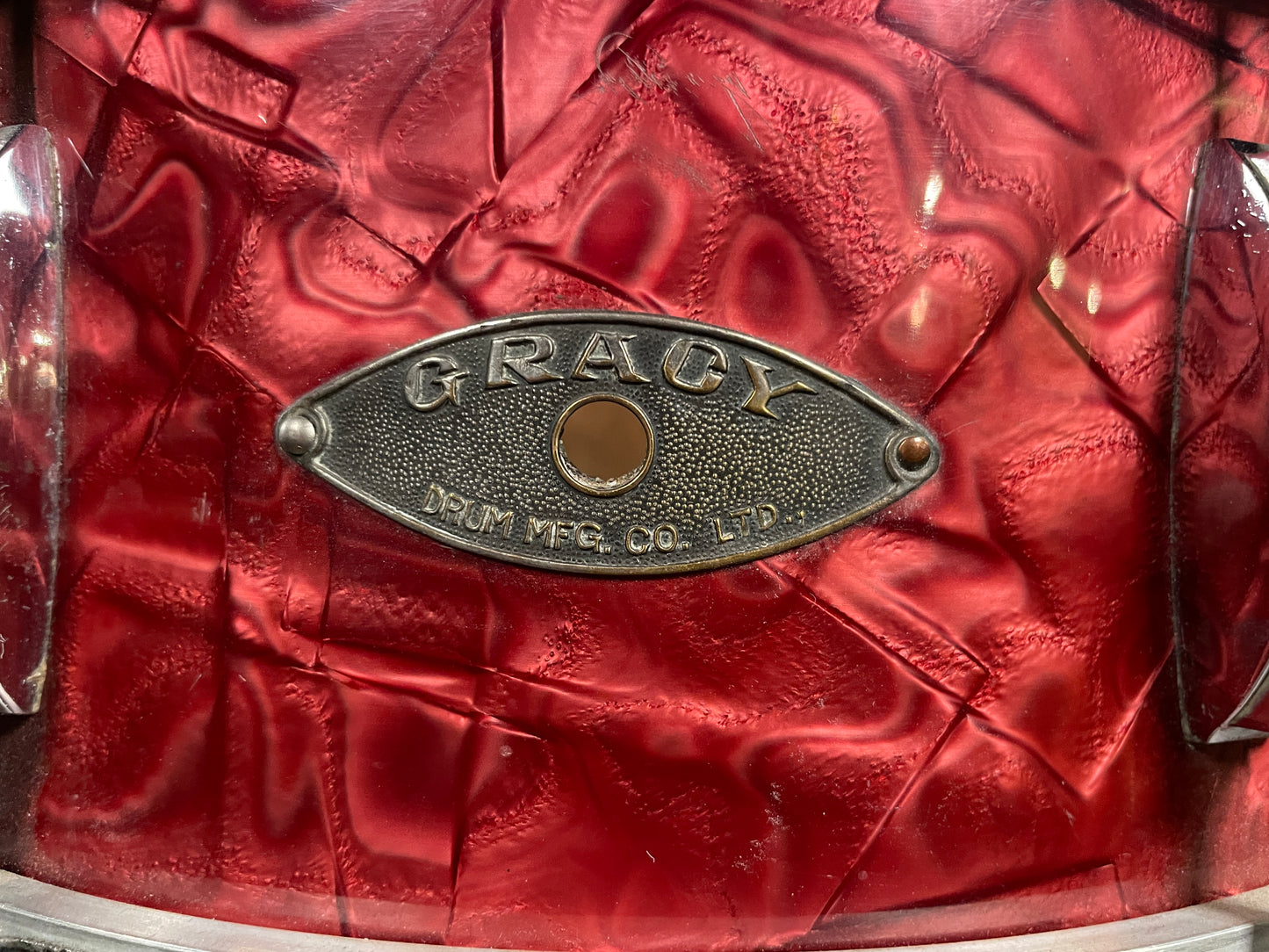 1960s Gracy 5.5x14 Snare Drum Red Pearl 8-Lug MIJ