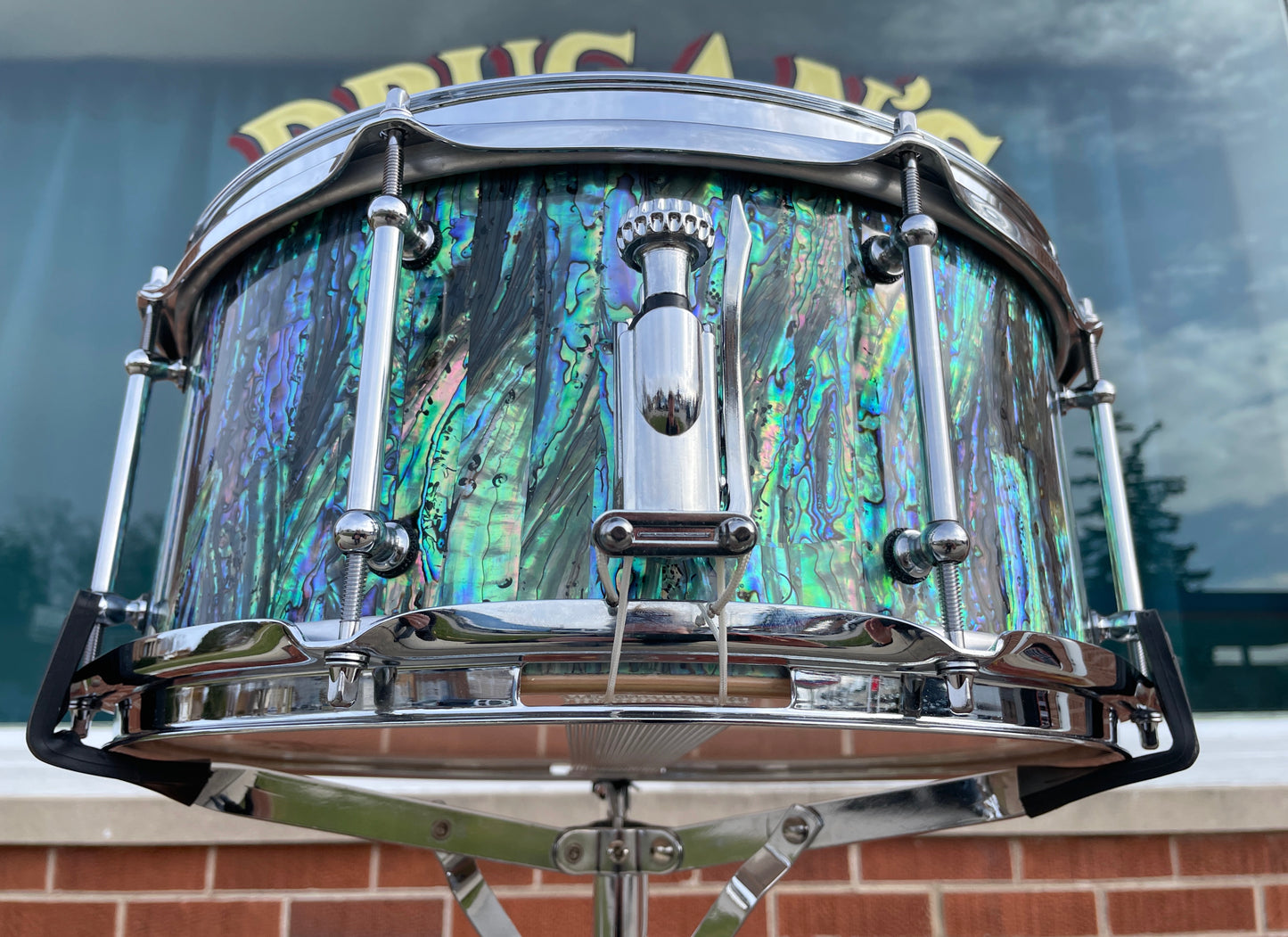 C&C Drum Company Custom 6.5x14 12th & Vine Snare Drum Black Paua Abalone *Video Demo*