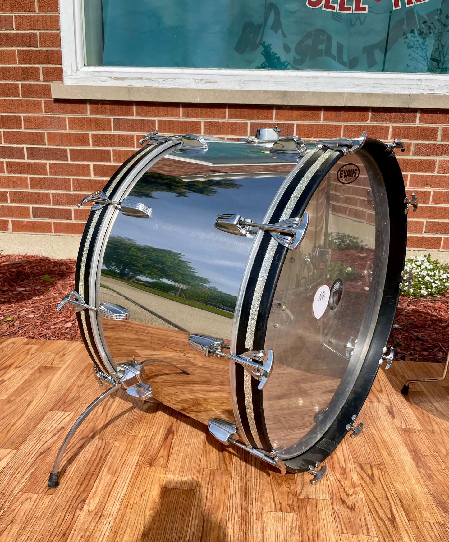 1970s Ludwig Stainless Steel Drum Set 24/13/16/18