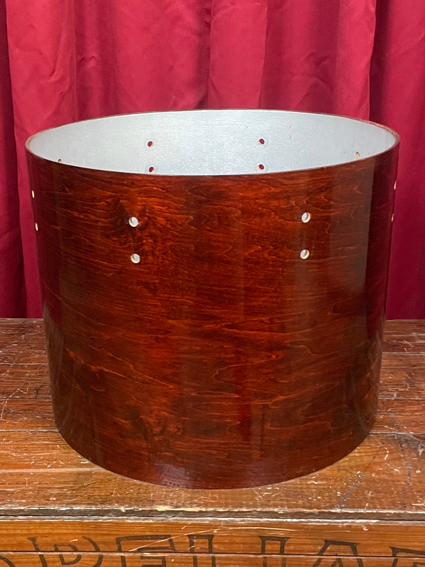 1980s Vintage Gretsch 12x15 Concert Tom Drum Jasper Shell Satin Walnut Stop Sign Badge