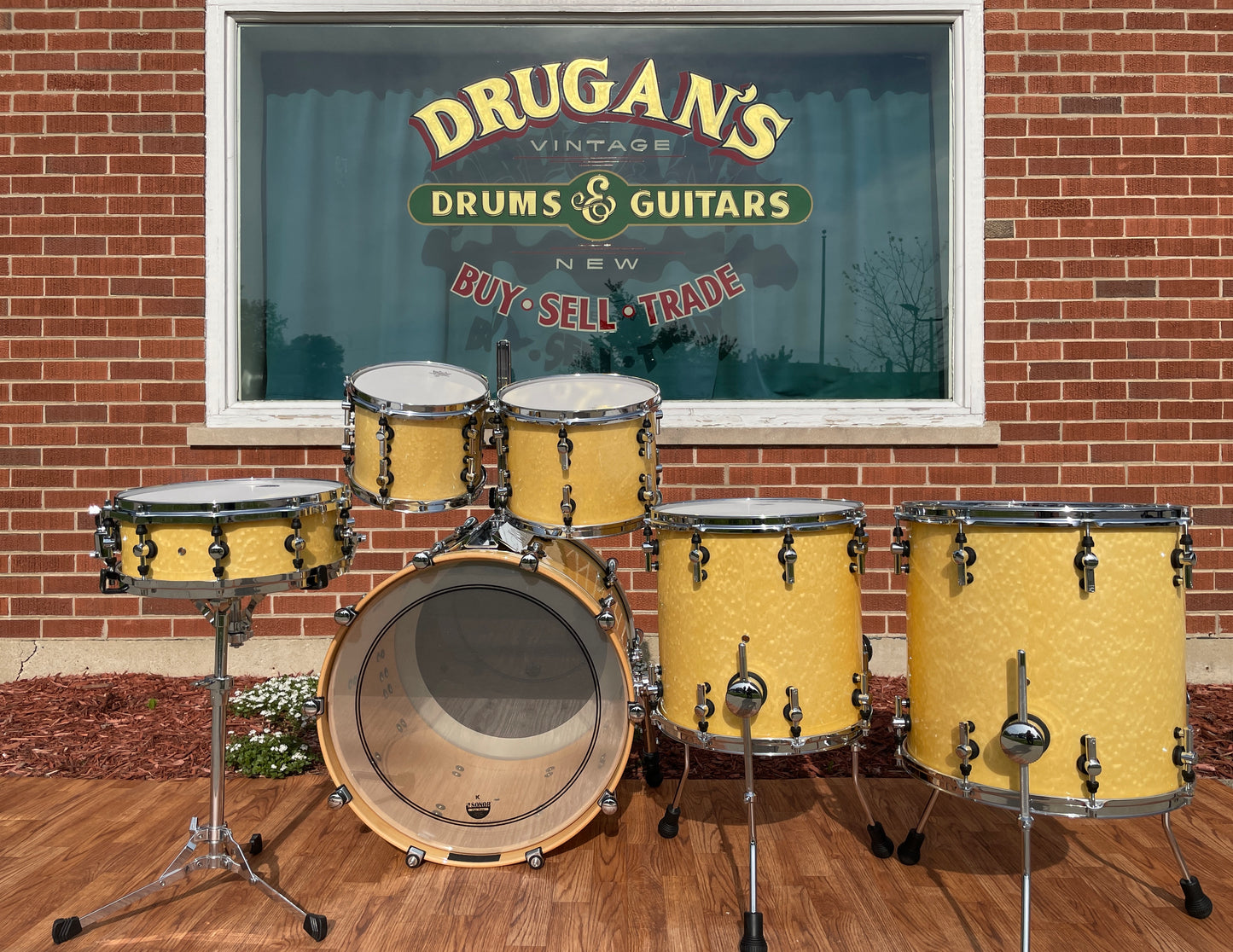 Sonor Designer Series Drum Set Birdseye Maple, Back View