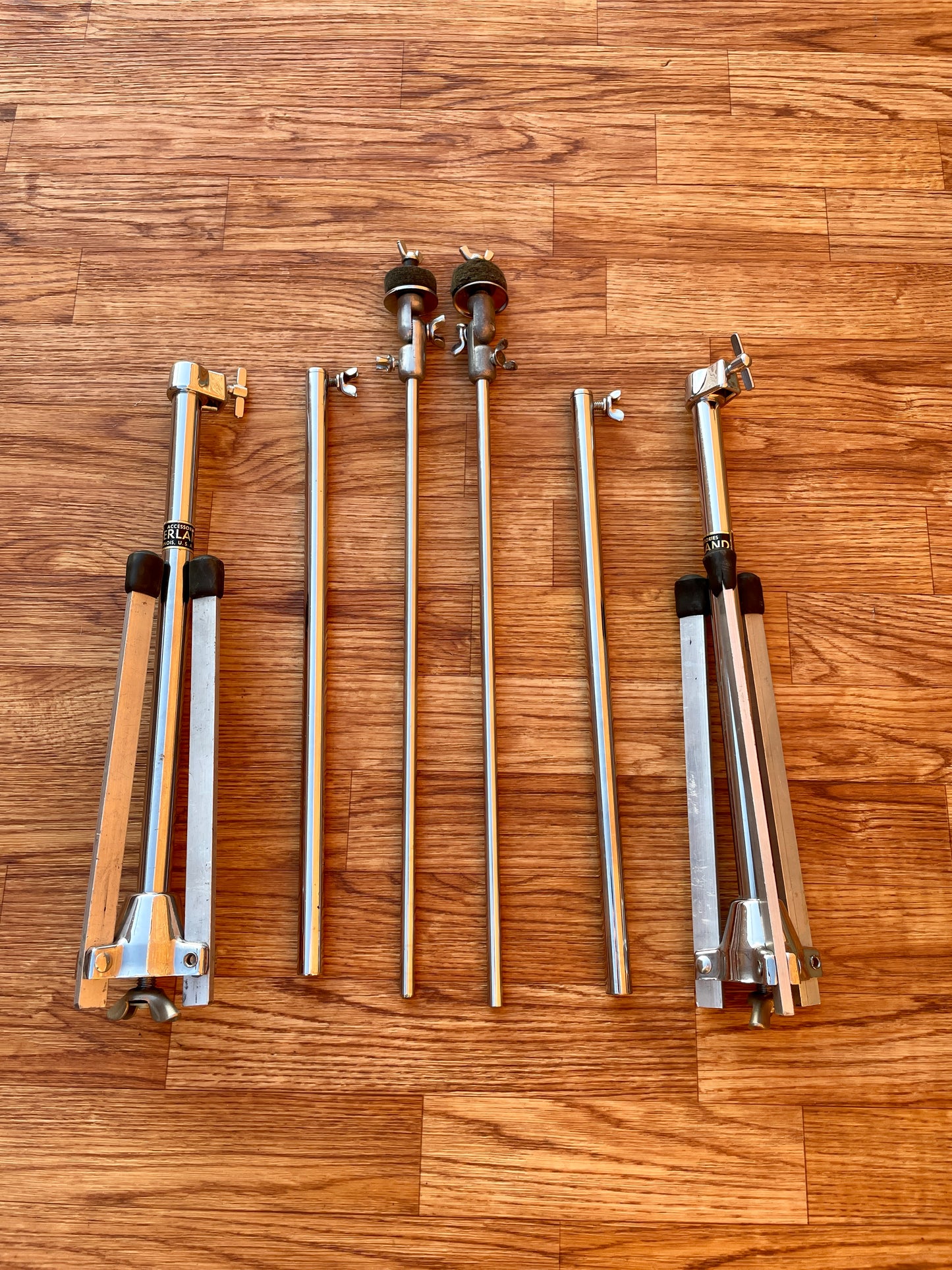 1960s Slingerland No. 33F Flush Base Cymbal Stand Pair - CLEAN!