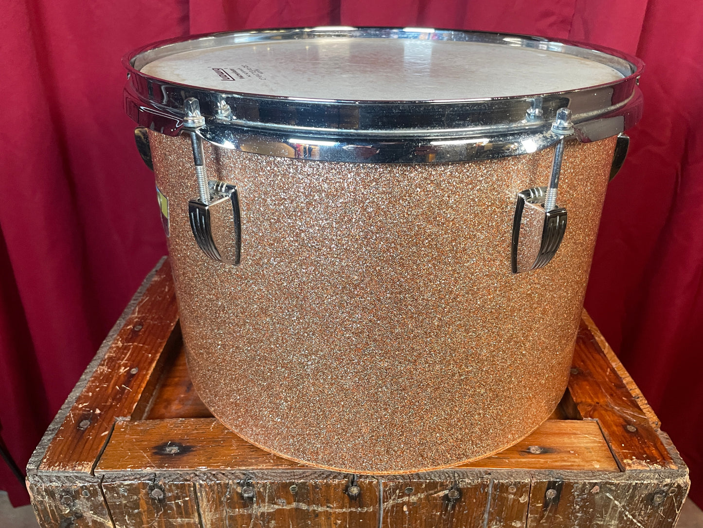 1970s Ludwig 9x13 Concert Tom Drum Champagne Sparkle