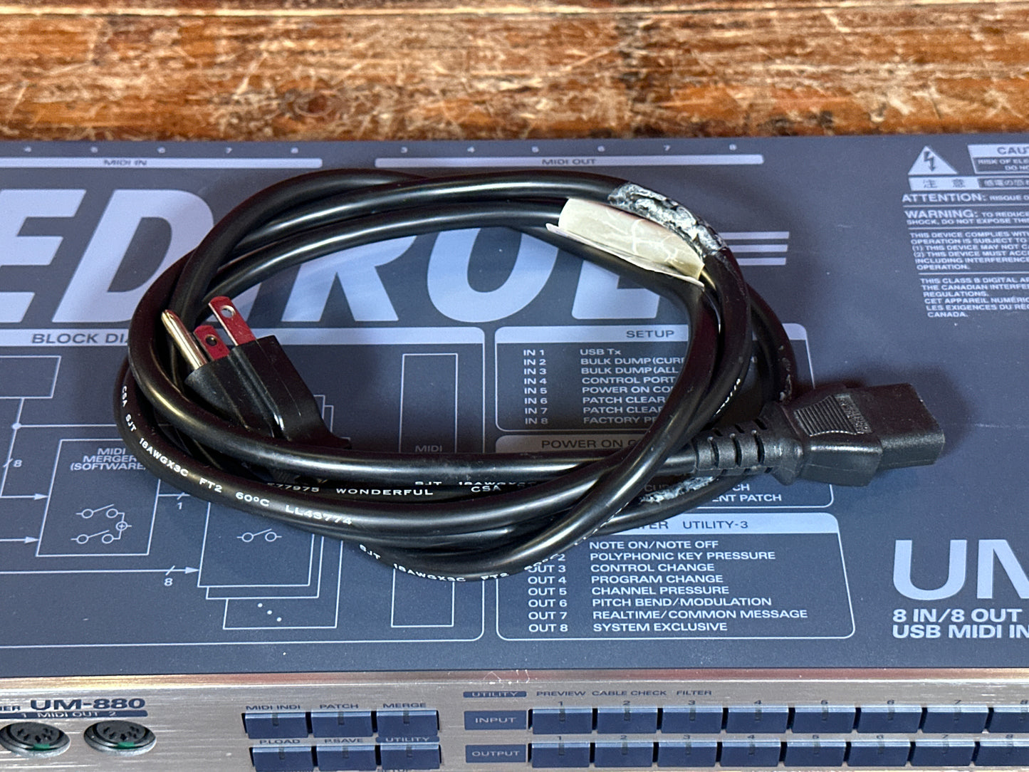 Edirol UM-880 8 In / 8 Out USB MIDI Interface Patcher