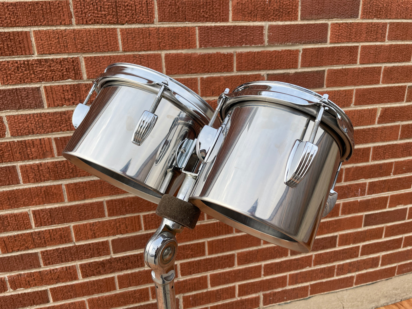 1970s Ludwig 6 & 8 Stainless Steel Melodic Concert Tom Set