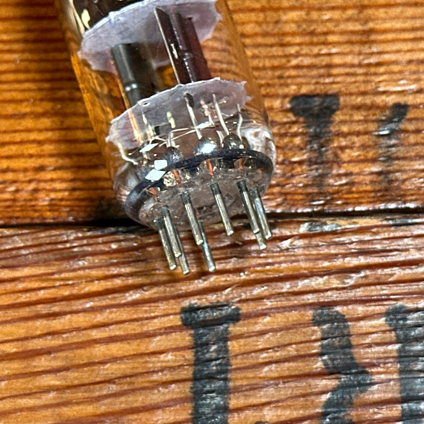 Vintage RCA 12AT7 Preamp Tube Black Plate ECC81 Valve Square Getter NOS #249
