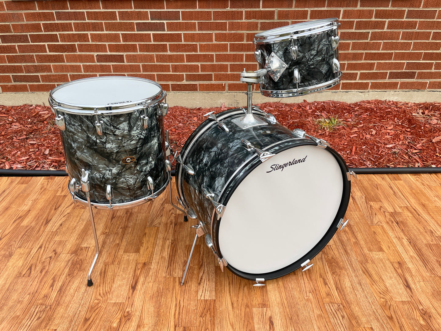 1968 Slingerland No. 9N Drum Set Black Diamond Pearl 20/12/14 *Video Demo*