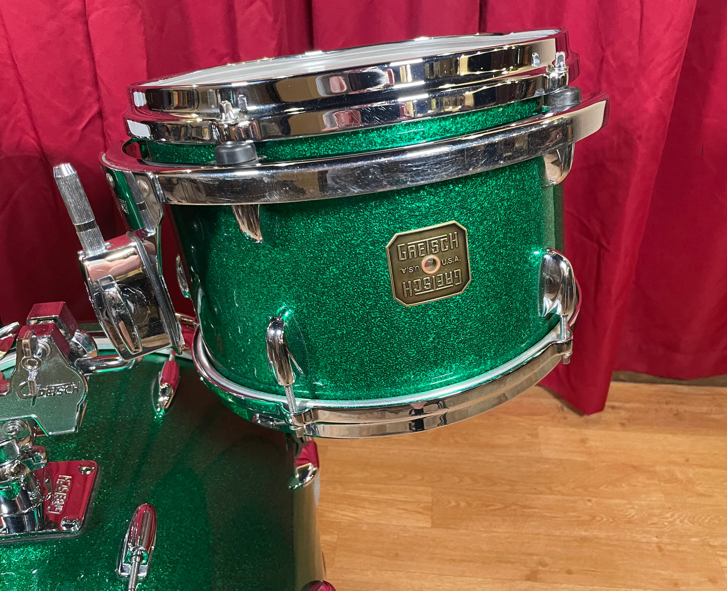 Gretsch USA Custom Bop Drum Set Green Sparkle 18/12/14