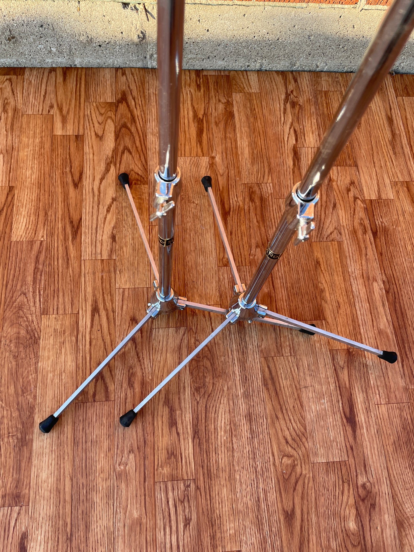 1960s Slingerland No. 33F Flush Base Cymbal Stand Pair - CLEAN!