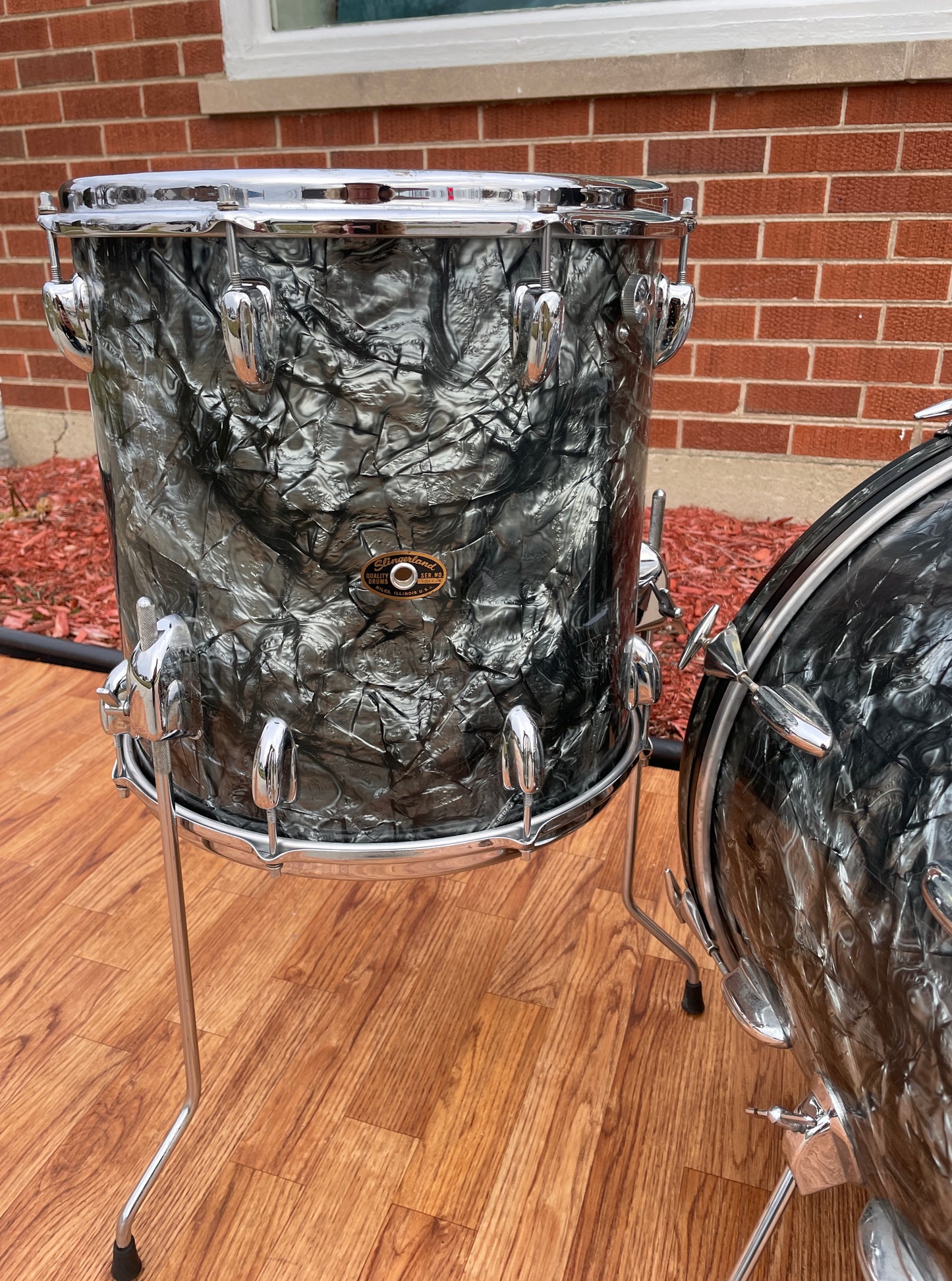 1968 Slingerland No. 9N Drum Set Black Diamond Pearl 20/12/14 *Video Demo*