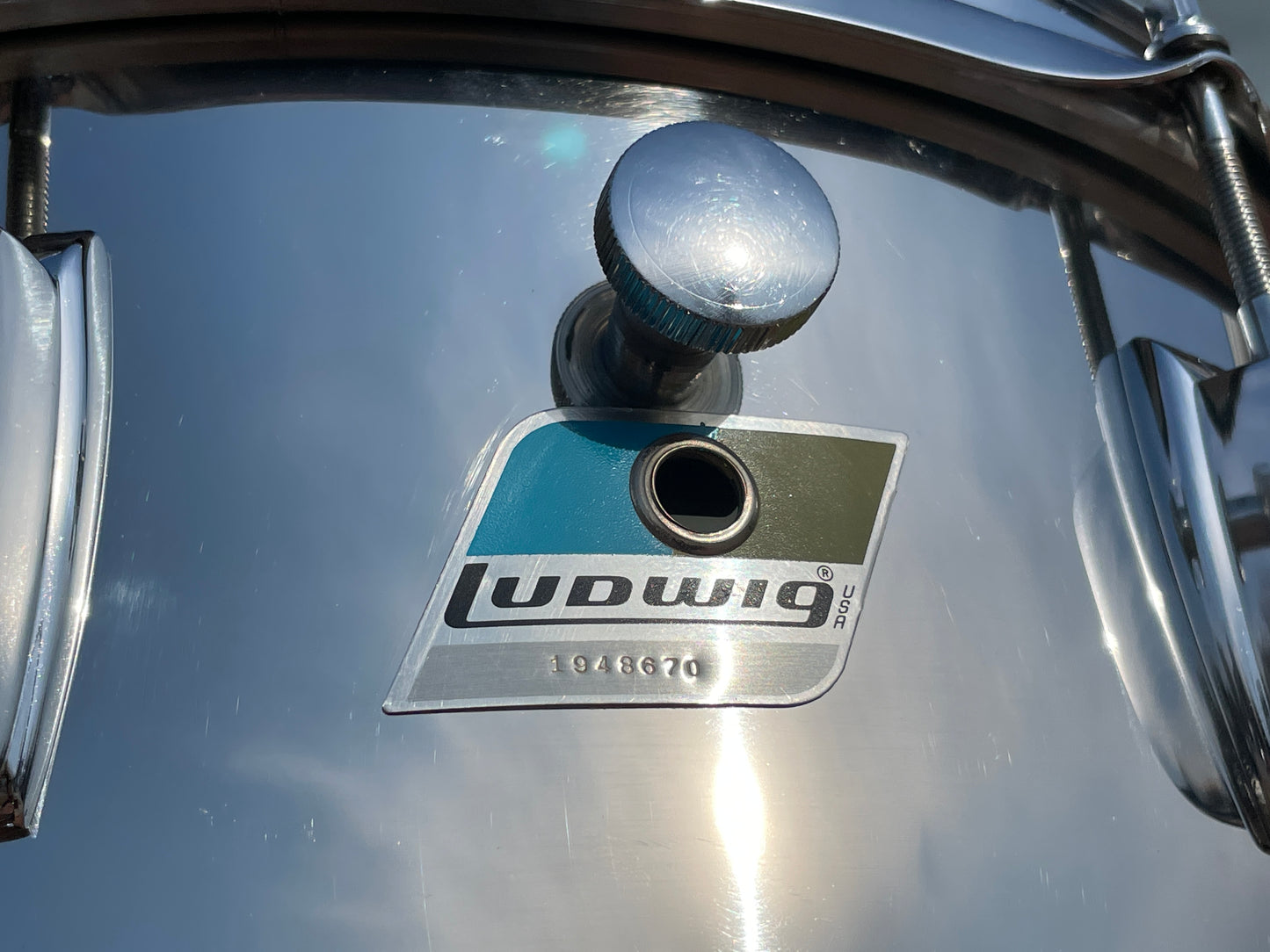 1970s Ludwig 12x15 Stainless Steel Tom Drum