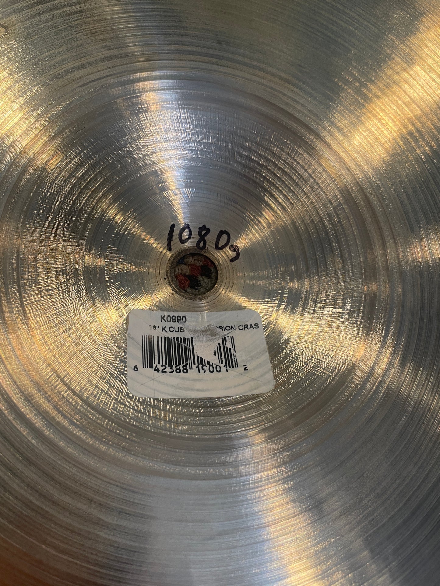 16" Zildjian K Custom Session Crash Cymbal 1080g