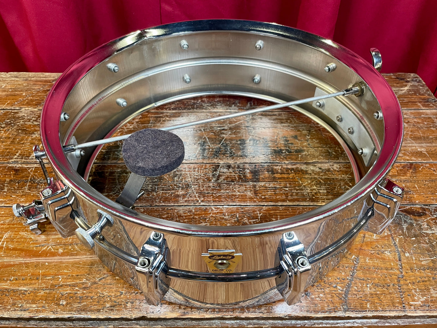 1958-1959 Ludwig 5x14 No. 410 Super Sensitive Snare Drum Trans Badge COB Supraphonic