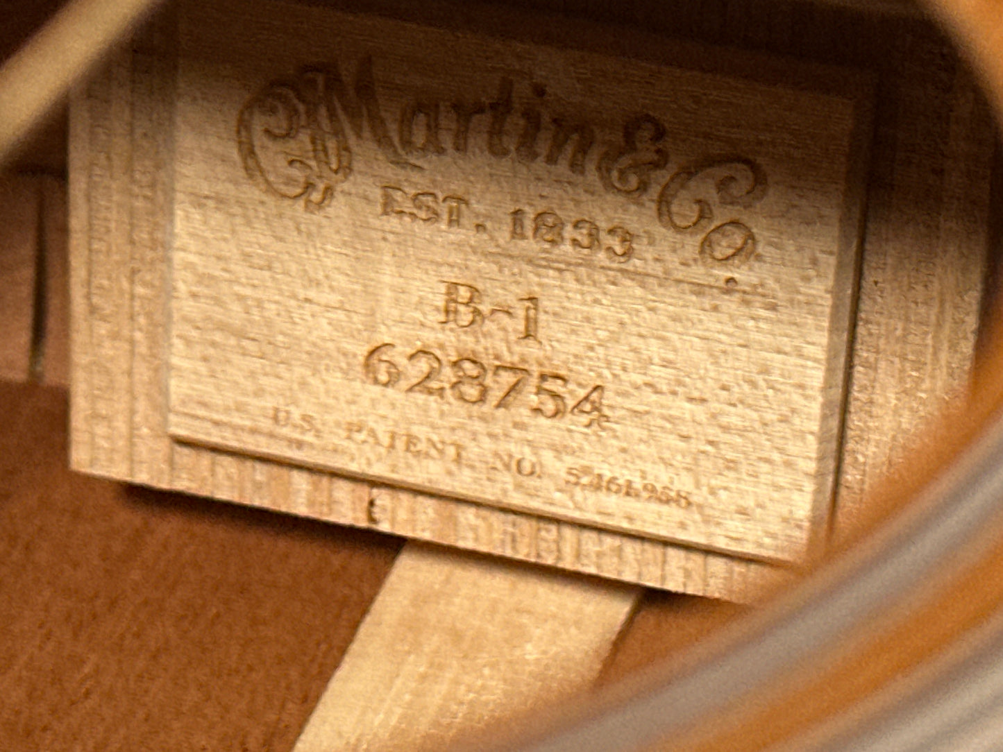 1998 Martin B-1 Acoustic Electric Bass Natural w/ OHSC