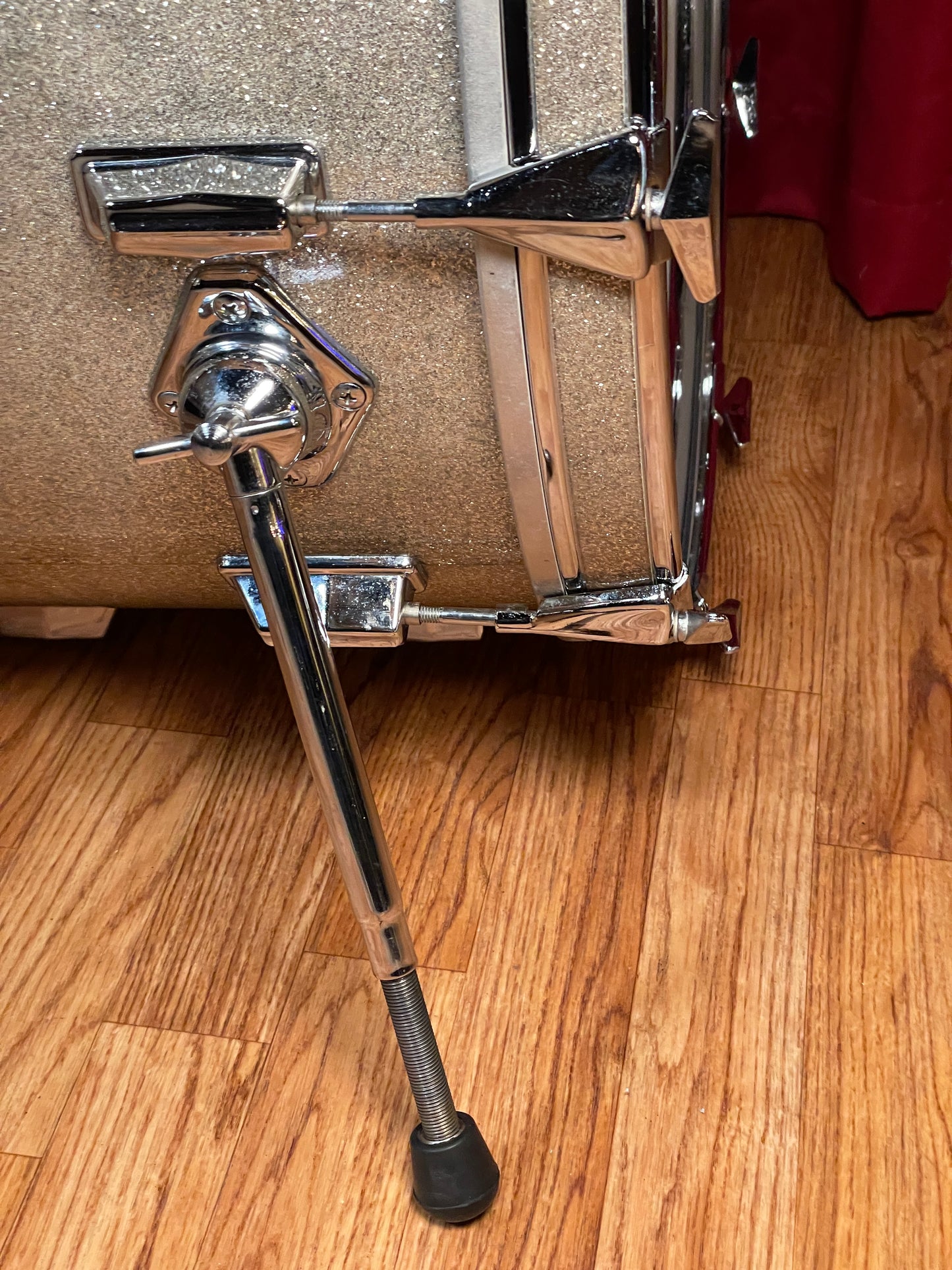 1970s Pearl Wood Fiberglass Drum Set 22/12/13/16 Silver Sparkle *Video Demo*