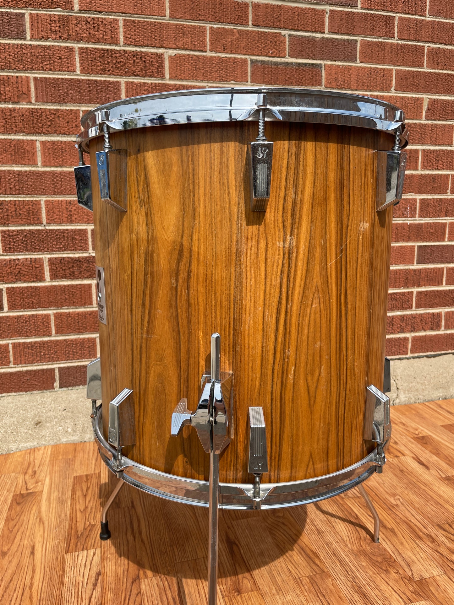 1980s Sonor Phonic 16x16 Floor Tom Genuine Rosewood