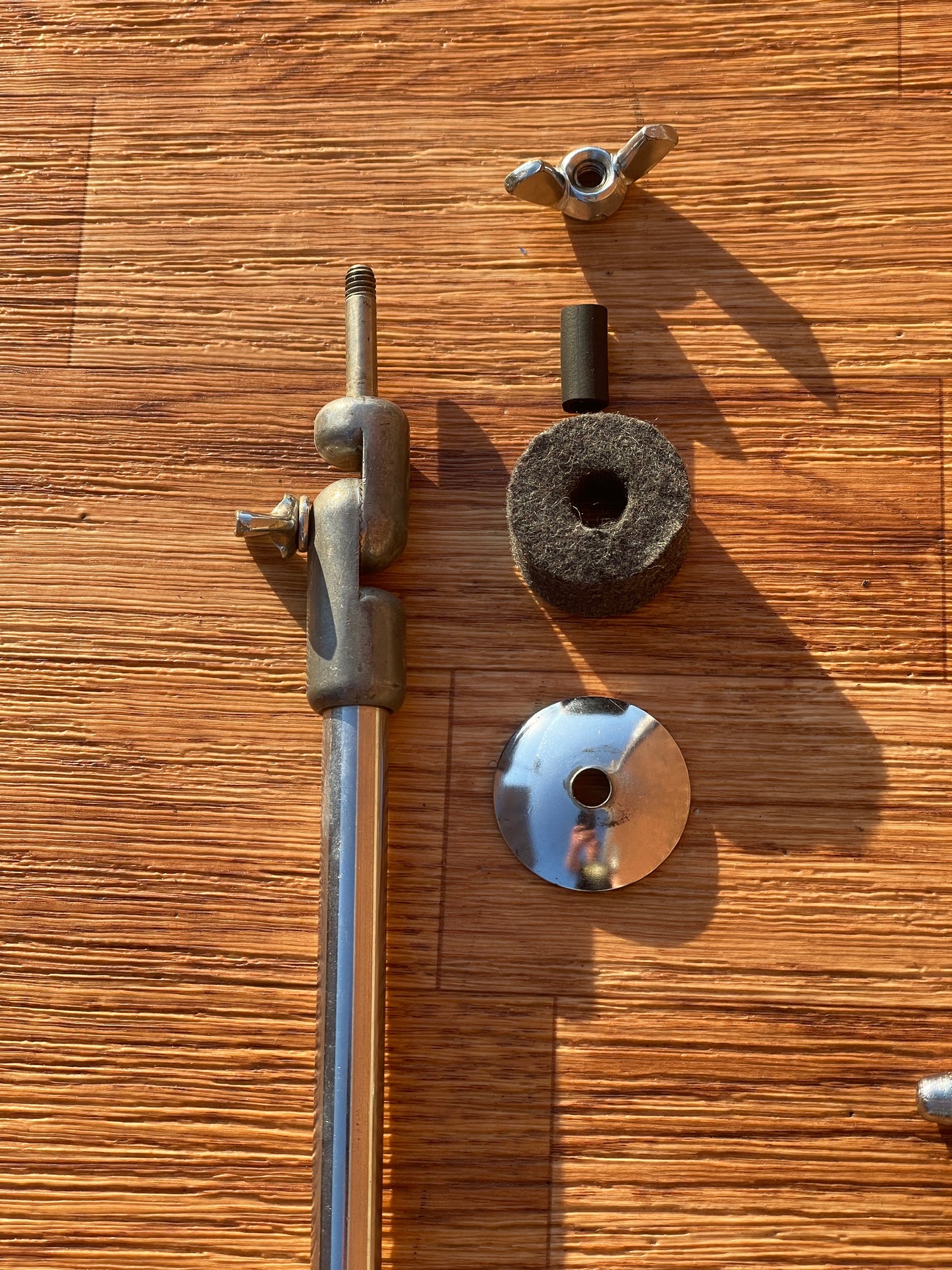 1960s Slingerland No. 761-21 Adjustable Bass Drum Mount L-Arm Cymbal Holder