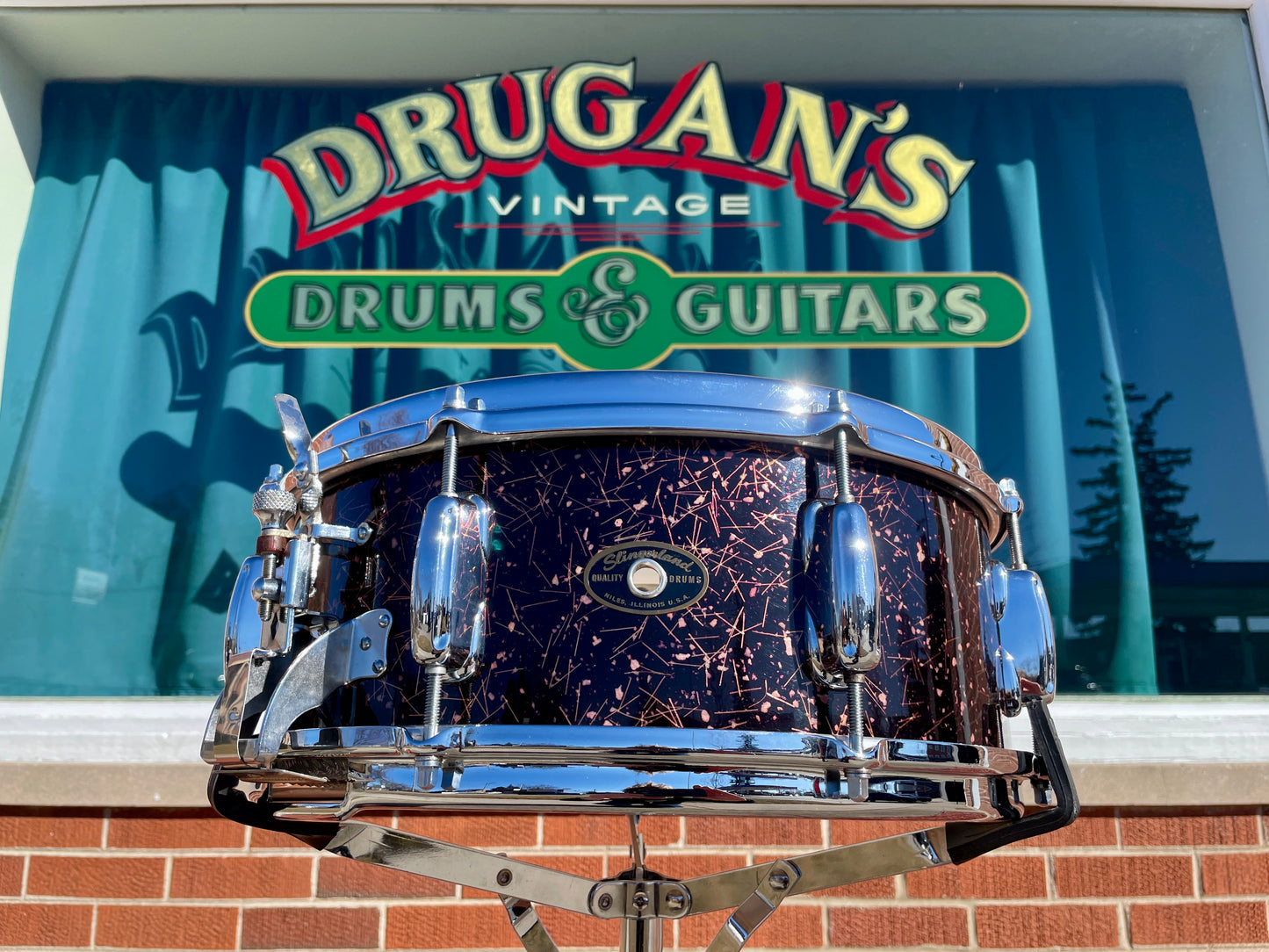 1960-1962 Slingerland 5.5x14 No. 143 Gene Krupa Radio King Snare Drum Capri Pearl