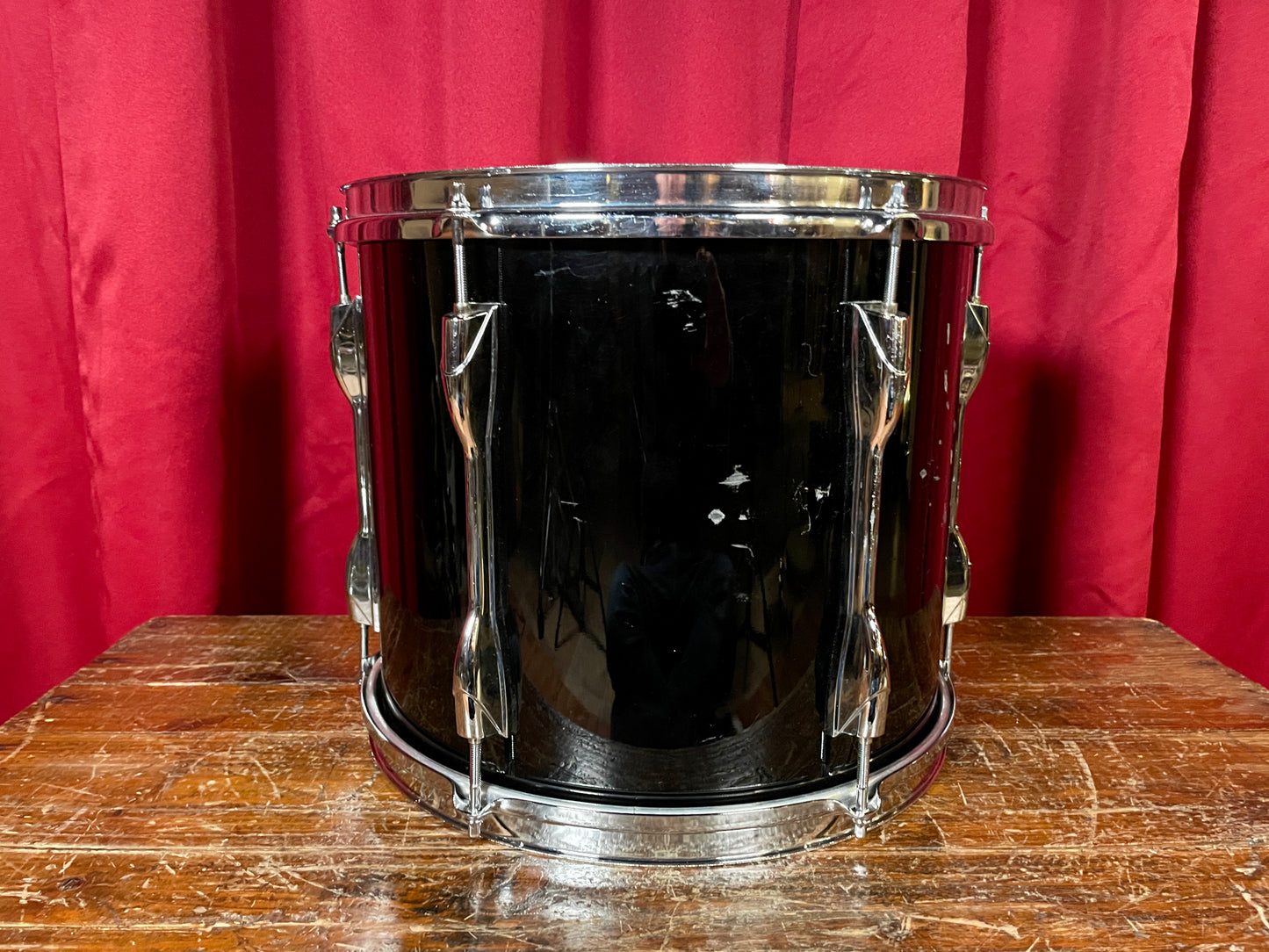 1980s Yamaha Recording Custom 11x13 Tom Drum Single Piano Black 13x11
