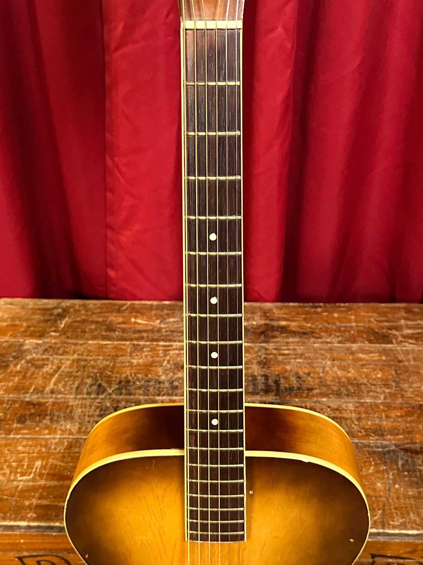 1950s Silvertone 6887 Archtop Acoustic Guitar Natural Burst w/ Gig Bag