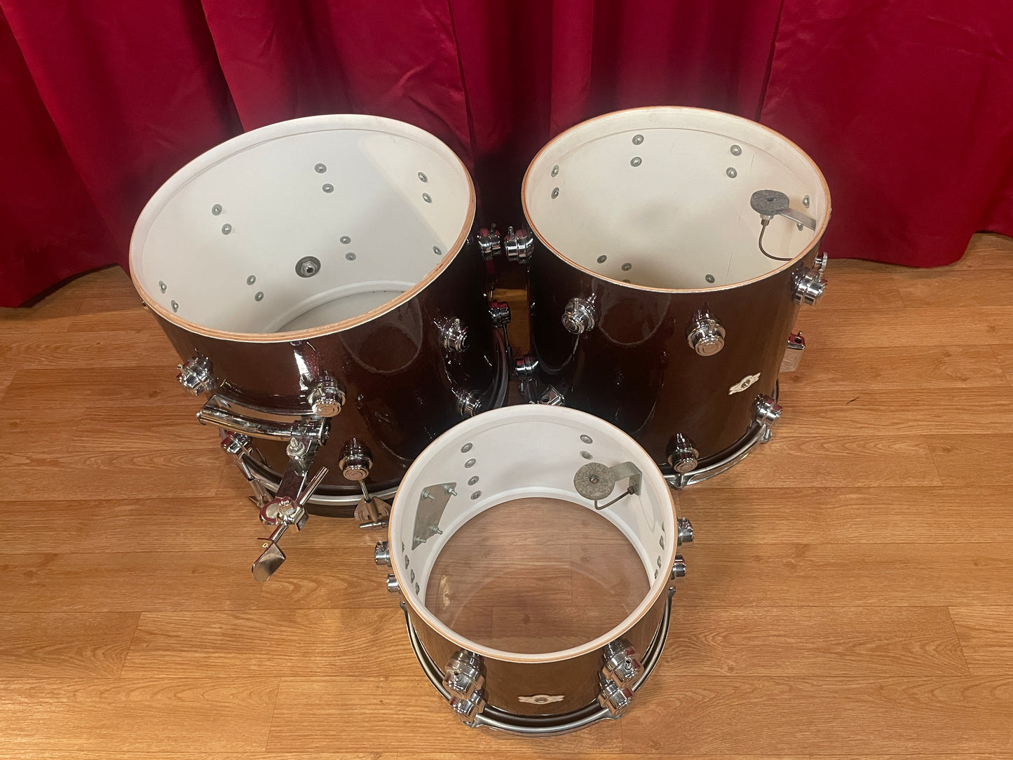 Vintage Camco Bop Drum Set Burgundy Sparkle 16/12/14