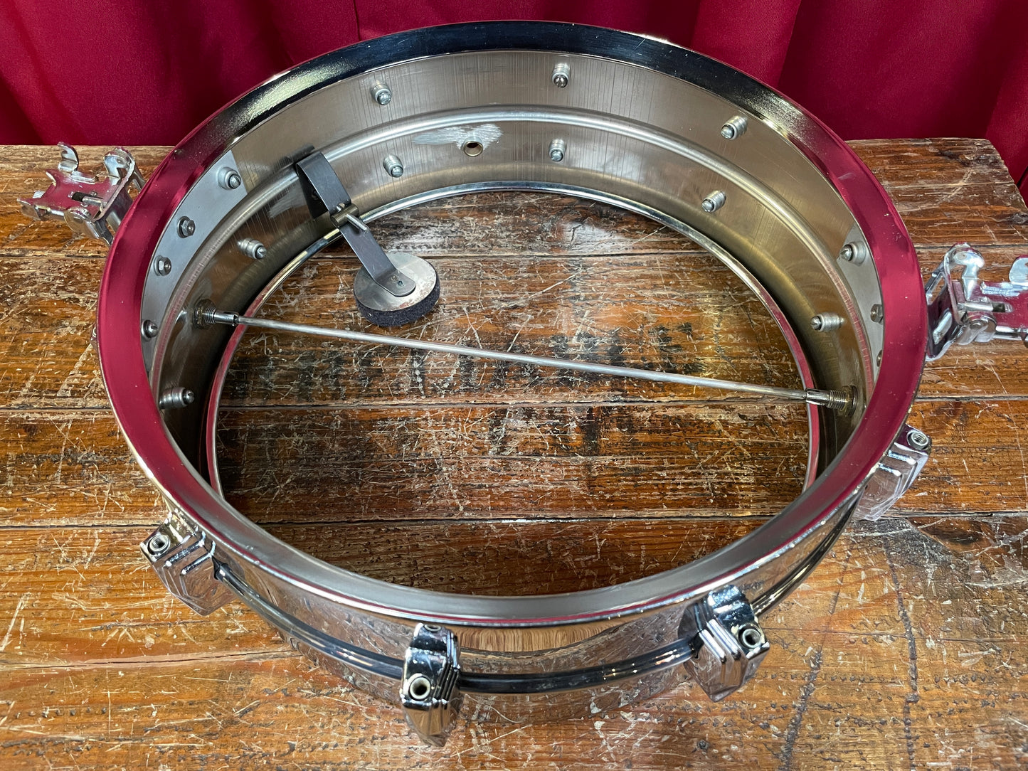 1958-1959 Ludwig 5x14 No. 410 Super Sensitive Snare Drum Trans Badge COB Supraphonic