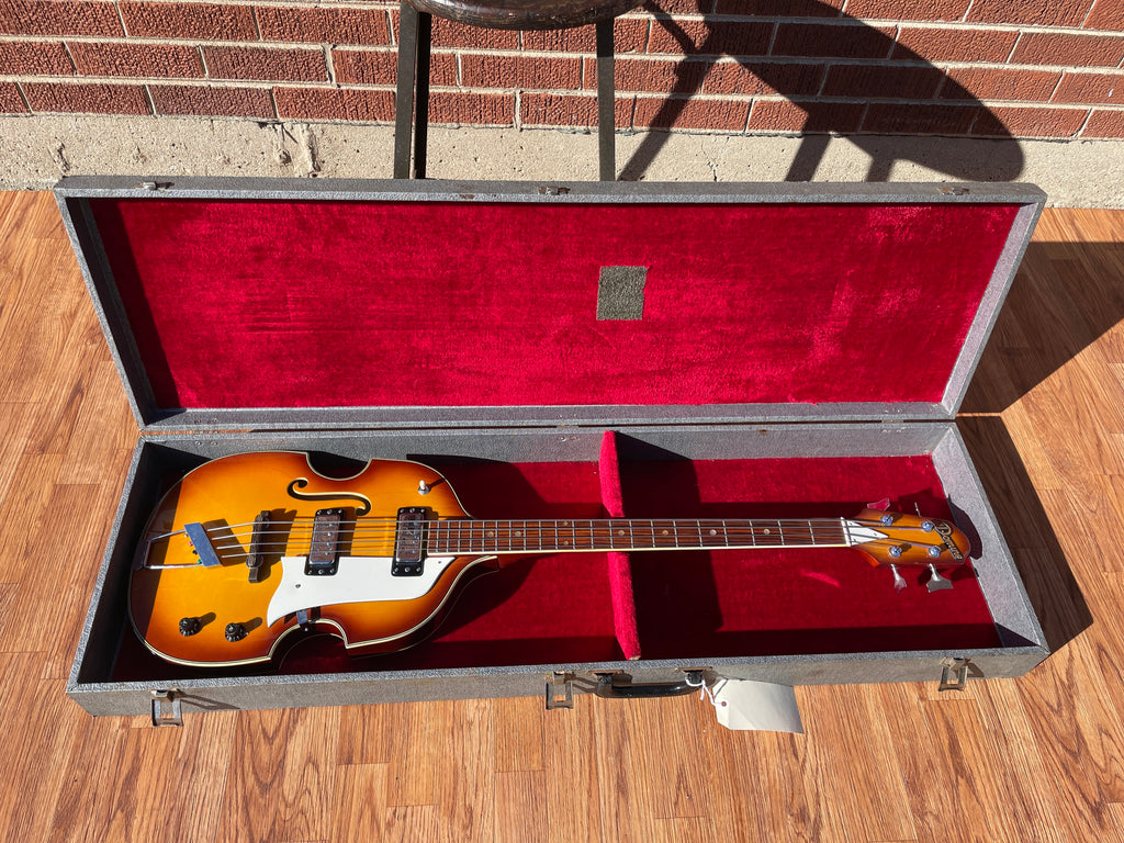 Vintage Domino Violin Beatle Bass Sunburst MIJ w/ OHSC
