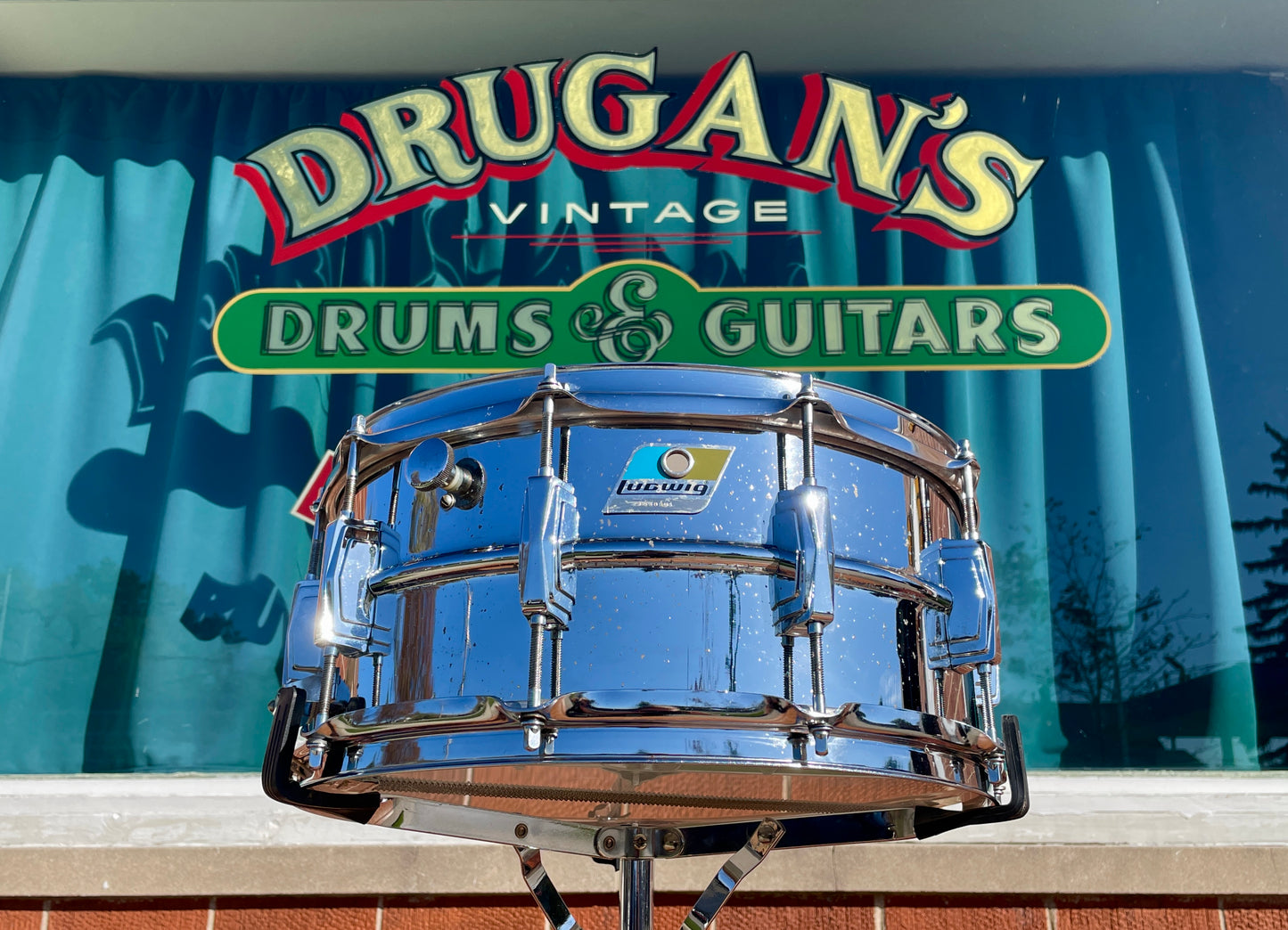 1970s Ludwig 6.5x14 LM402 Supraphonic Snare Drum