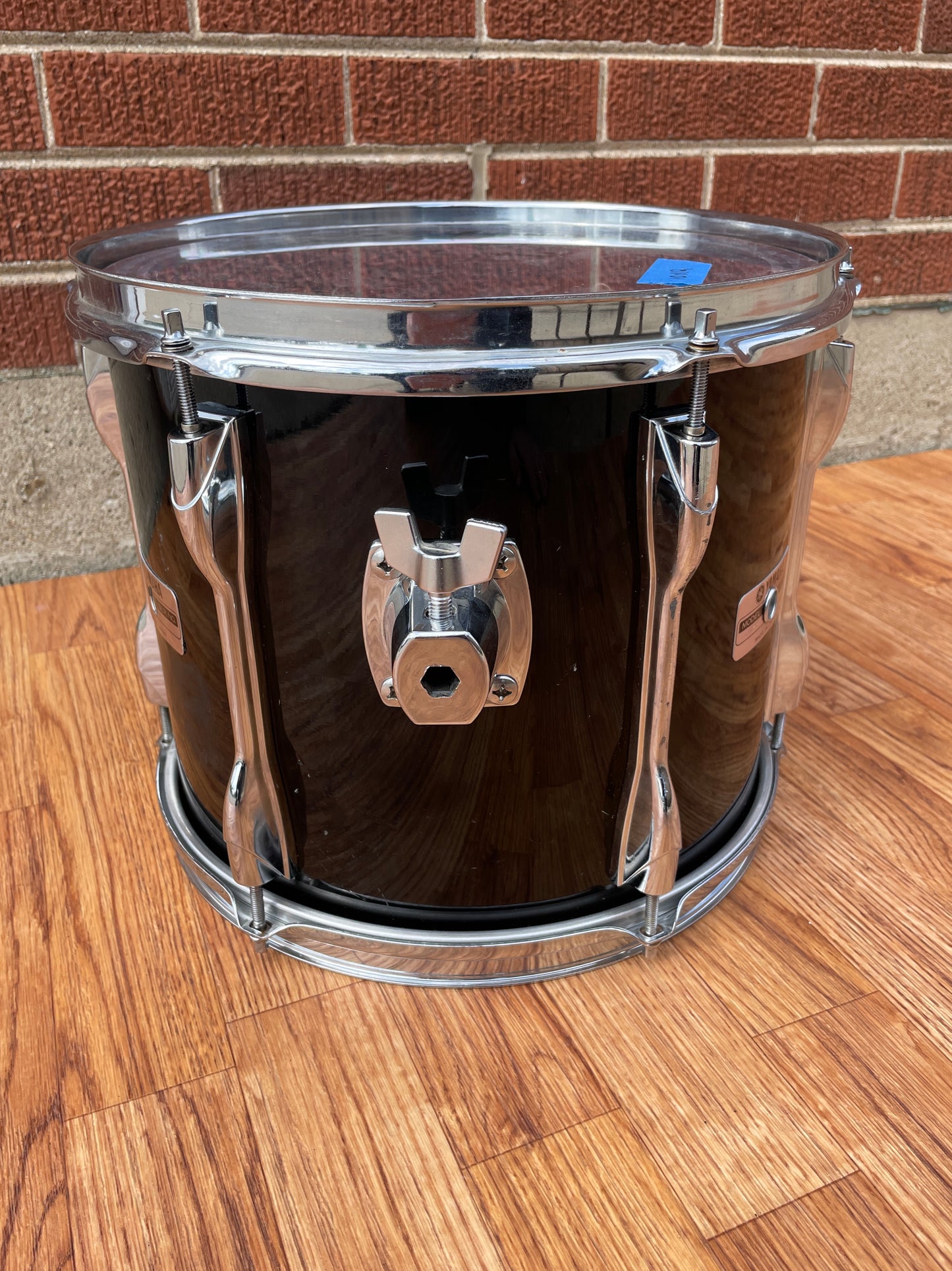 1980s Yamaha Recording Custom 10x12 Tom Drum Piano Black 12x10