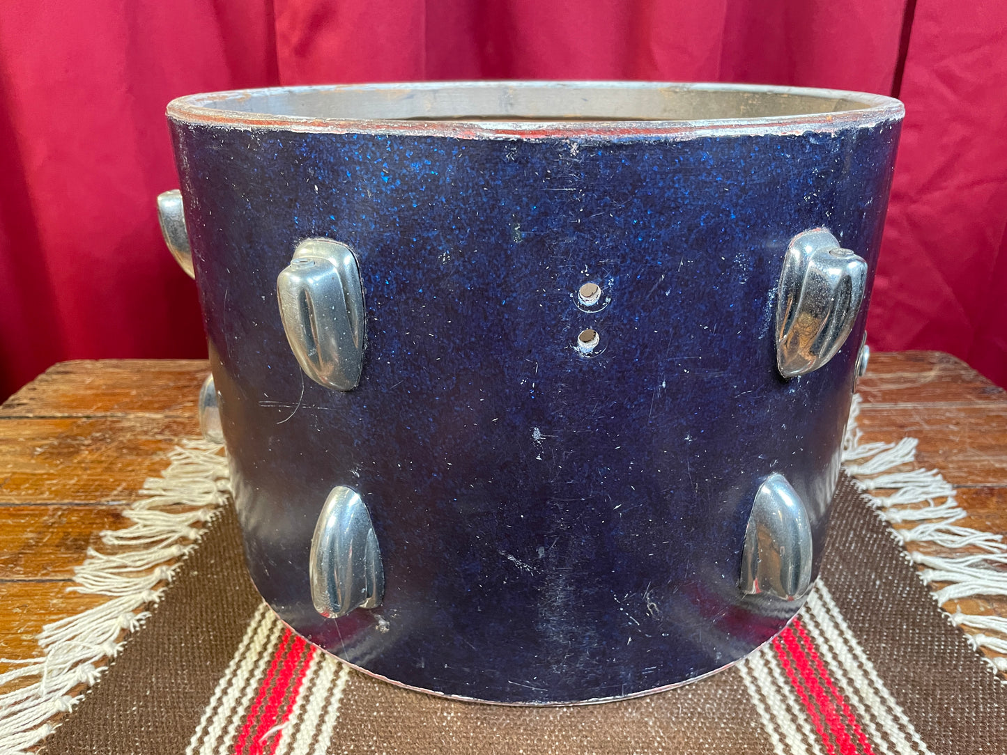 1960s Slingerland 9x13 Tom Shell Dark Sparkling Blue Pearl