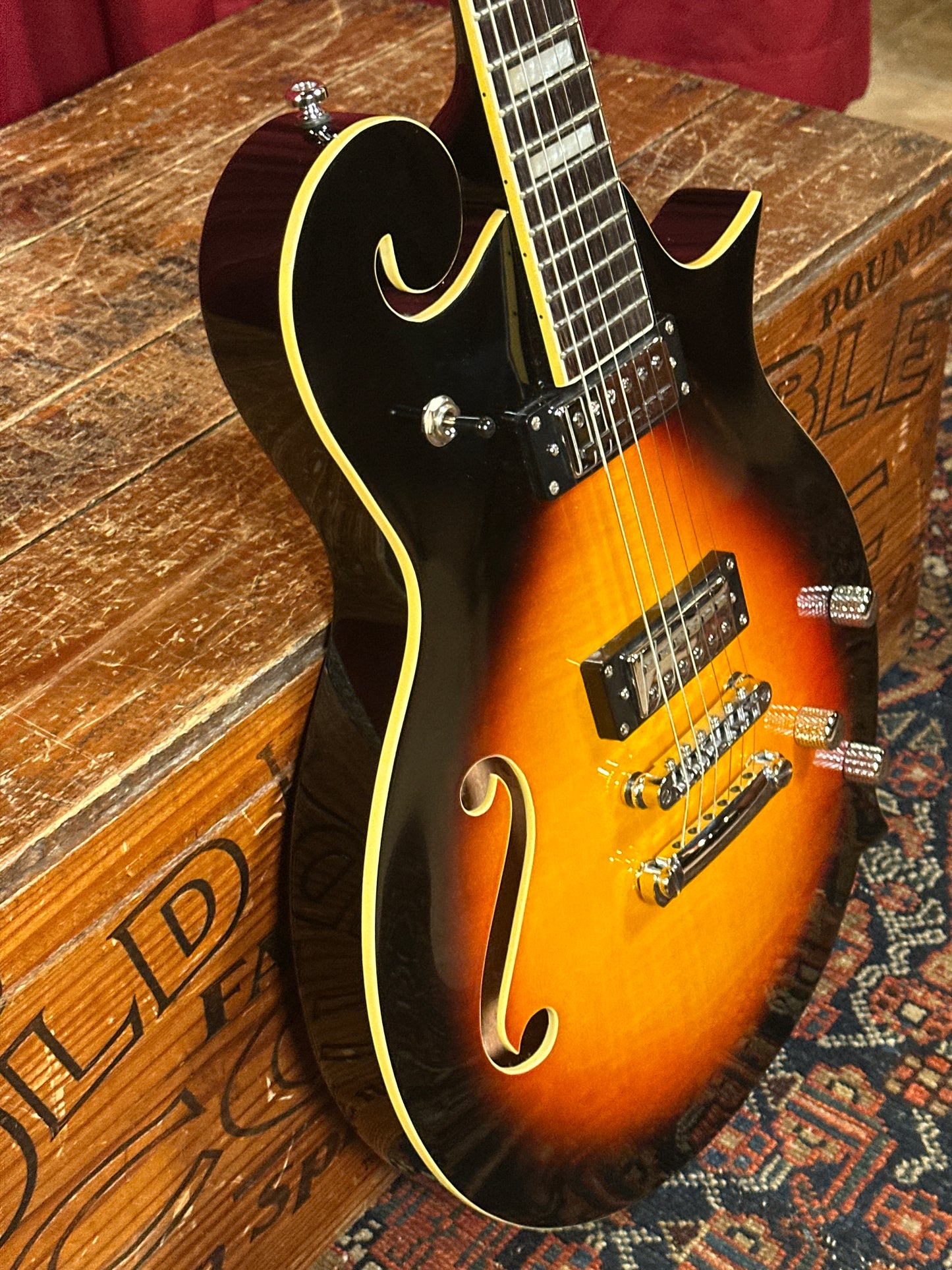 Eastwood Tribute 1975 Morris The Cosey Electric Guitar Sunburst w/ Original Gig Bag