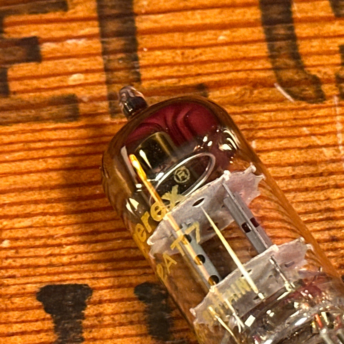 Vintage Amperex 12AT7 Preamp Tube ECC81 Valve Mullard Blackburn Factory #252