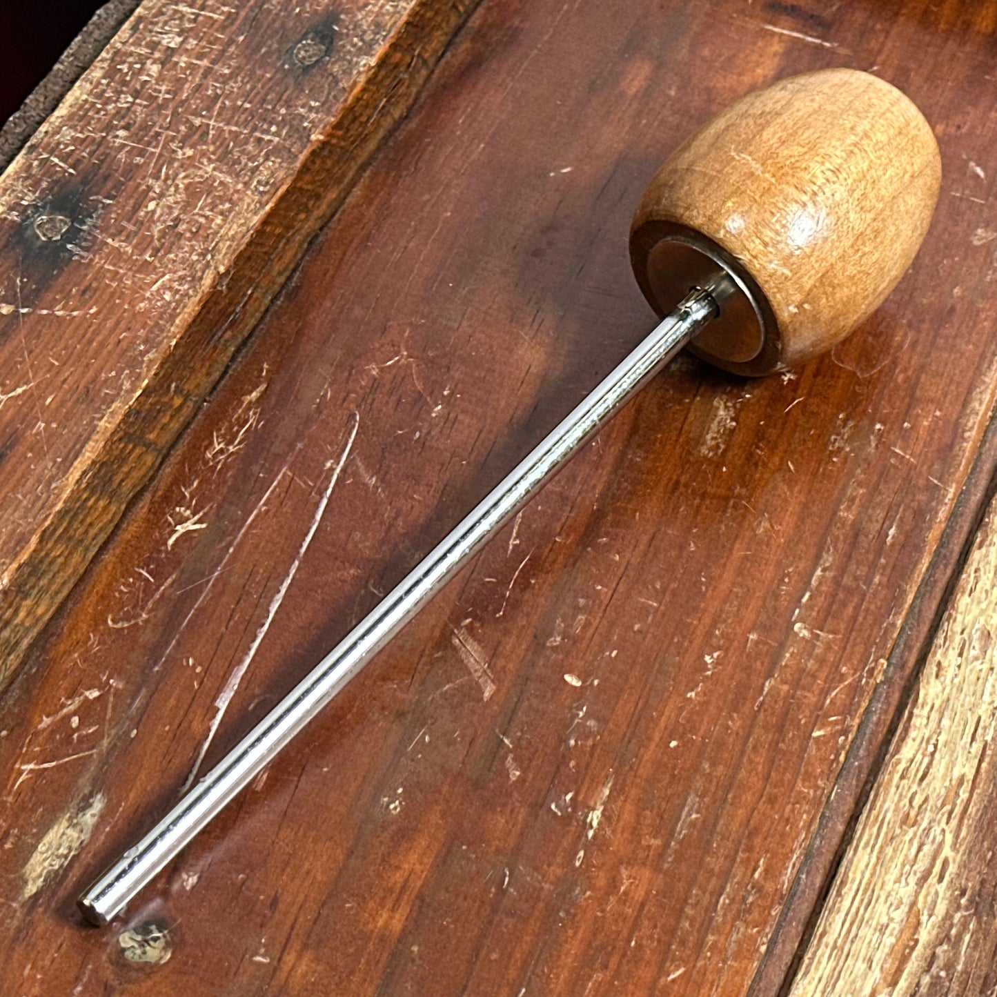 Vintage Wood Bass Drum Beater