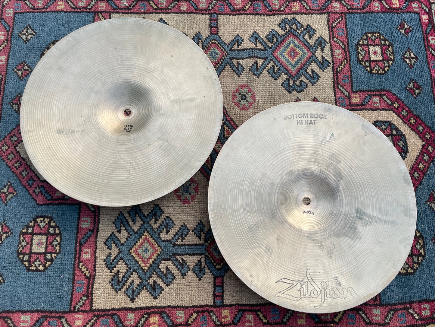 14" Zildjian A 1970s Rock Hi-Hat Cymbal Pair 1358g/1402g *Video Demo*
