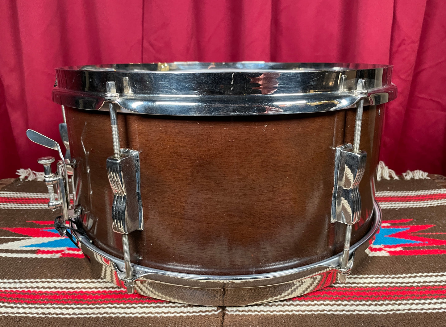 1940s WFL 6.5x14 No. 470 Contest Model Snare Drum Mahogany