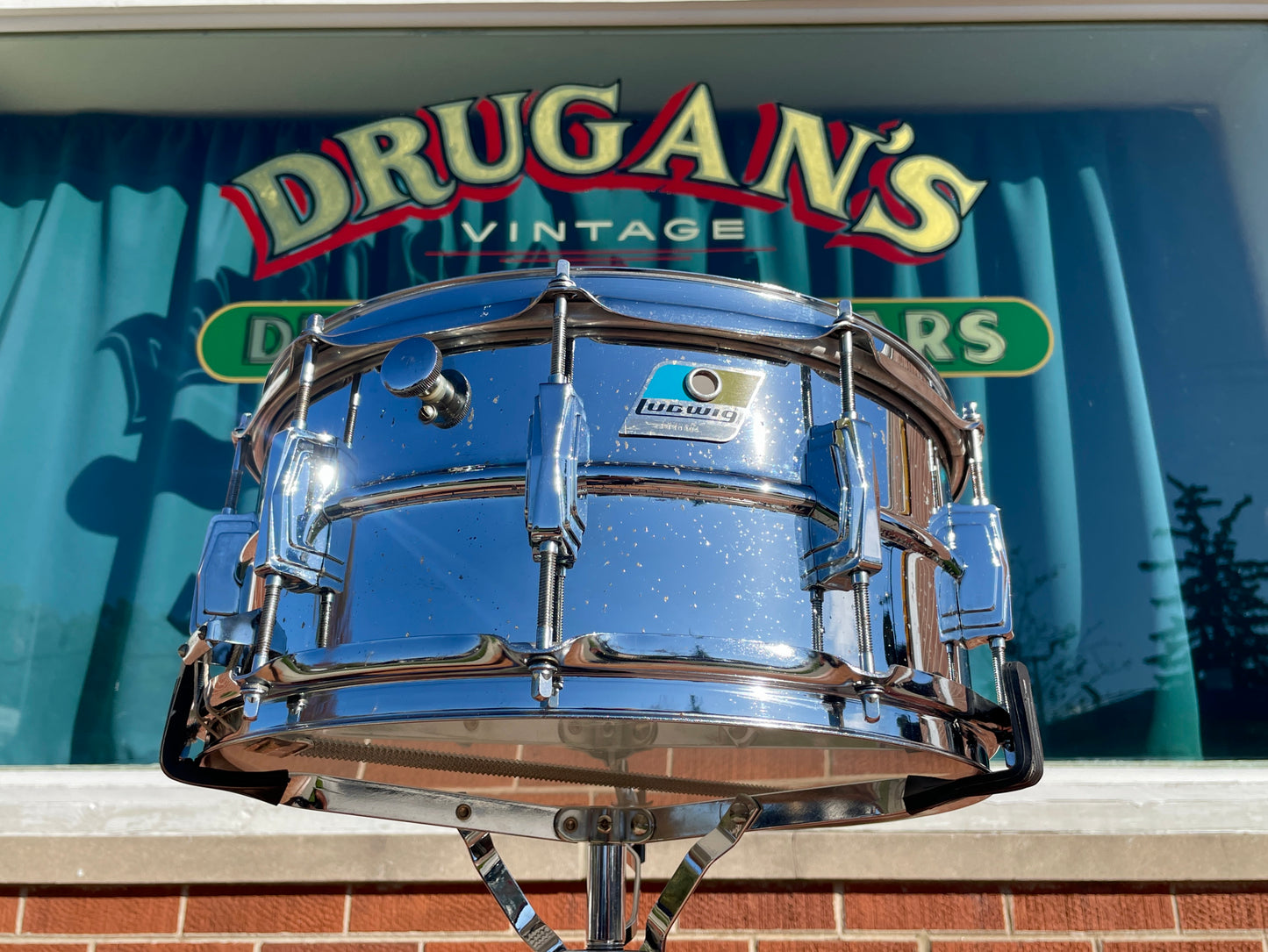 1970s Ludwig 6.5x14 LM402 Supraphonic Snare Drum
