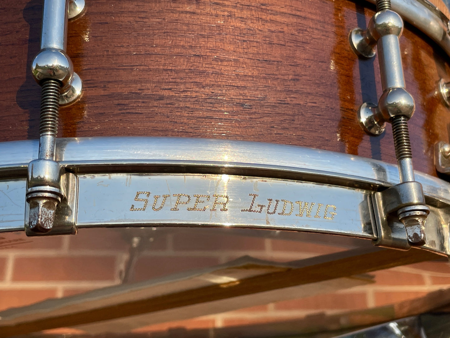 1920s Ludwig No. 245 Dance Model 4x14 Solid Walnut Shell Super Ludwig Snare Drum